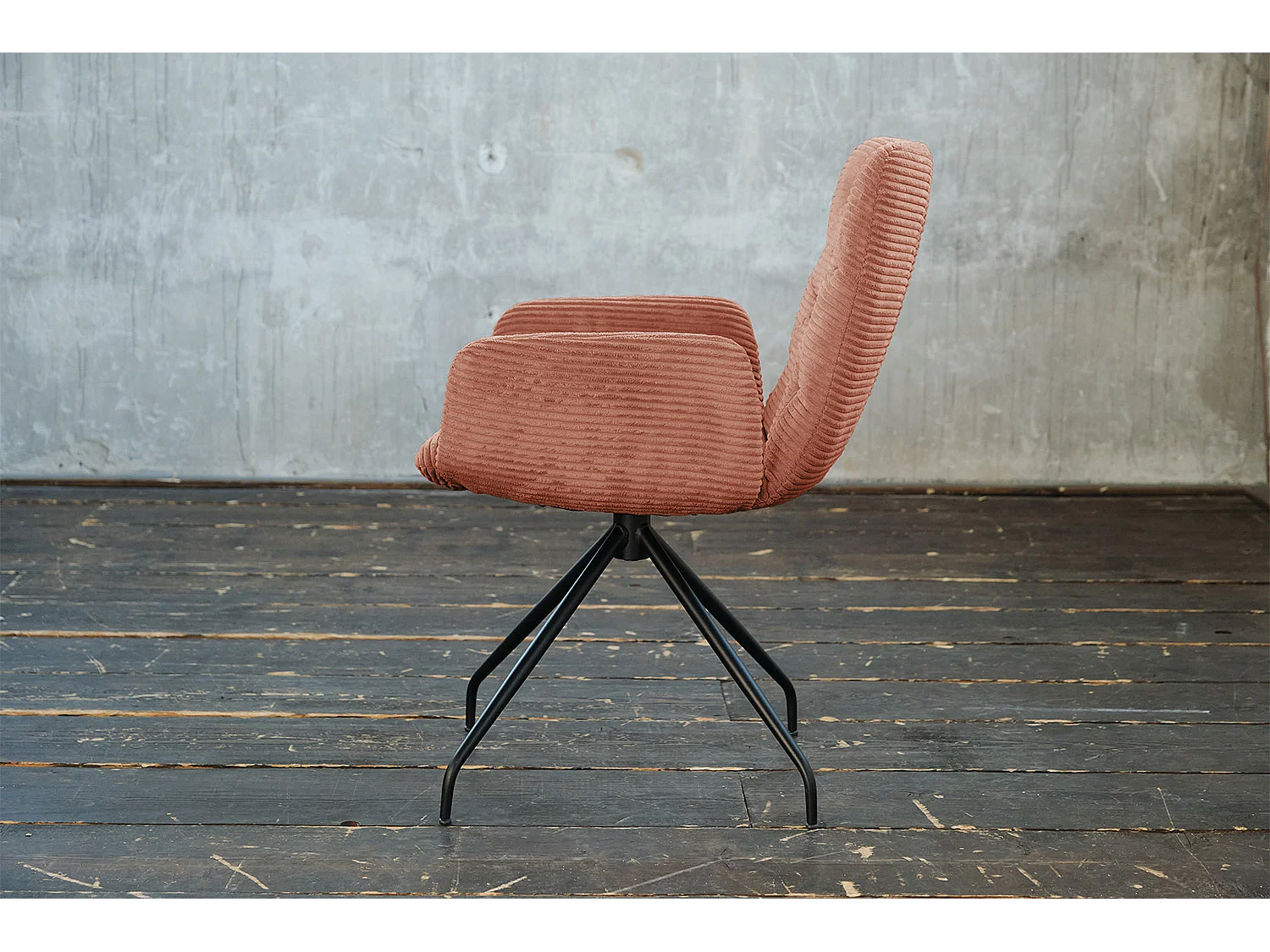 Fauteuil - marron Velours côtelé - CHARME