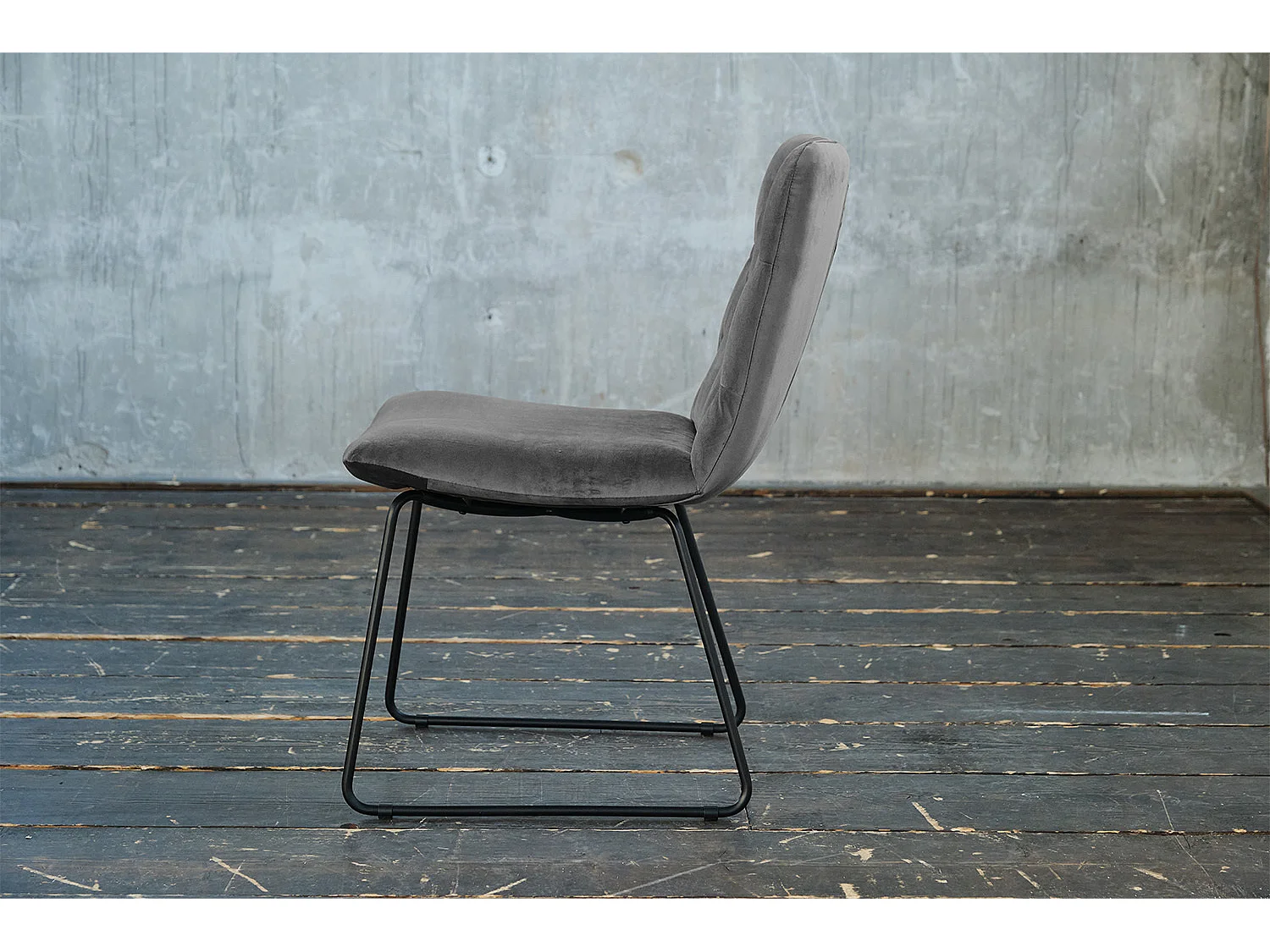 Silla - gris piedra terciopelo - CHARME