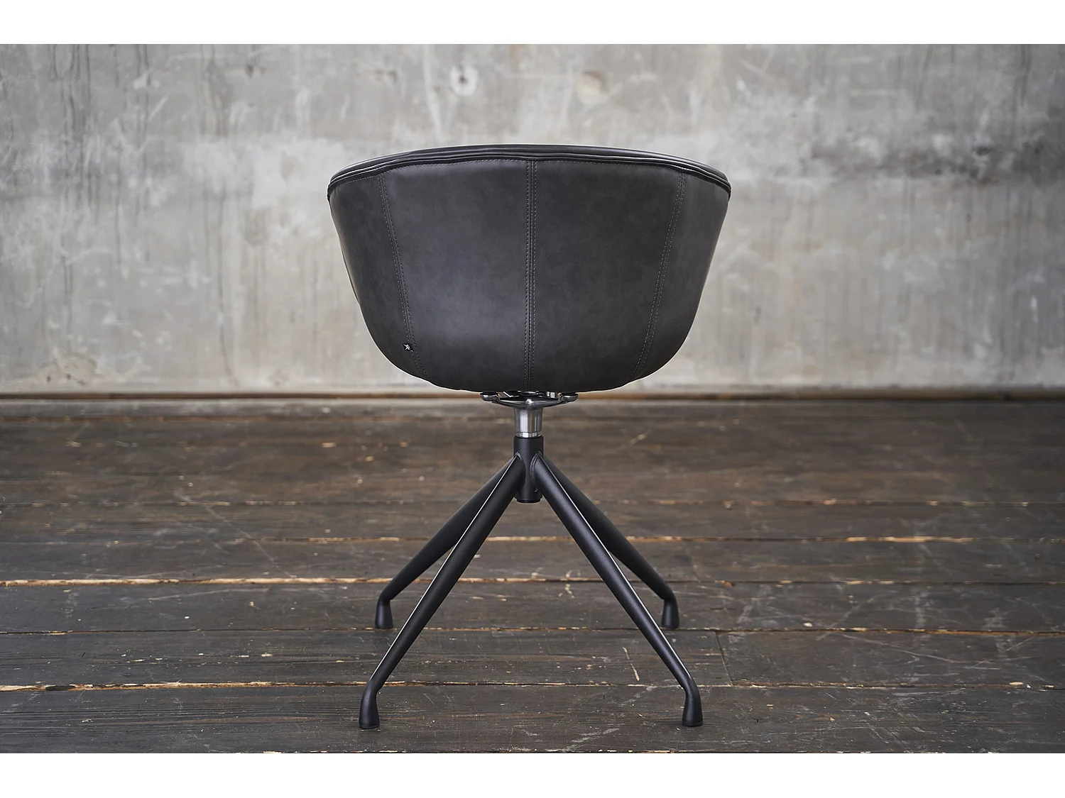 Drehstuhl - Grau Kunstleder - DANI