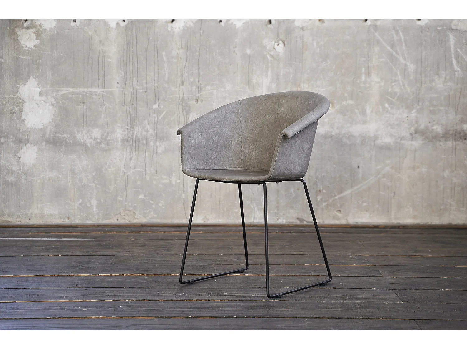 Stuhl - Grau Kunstleder - GISY