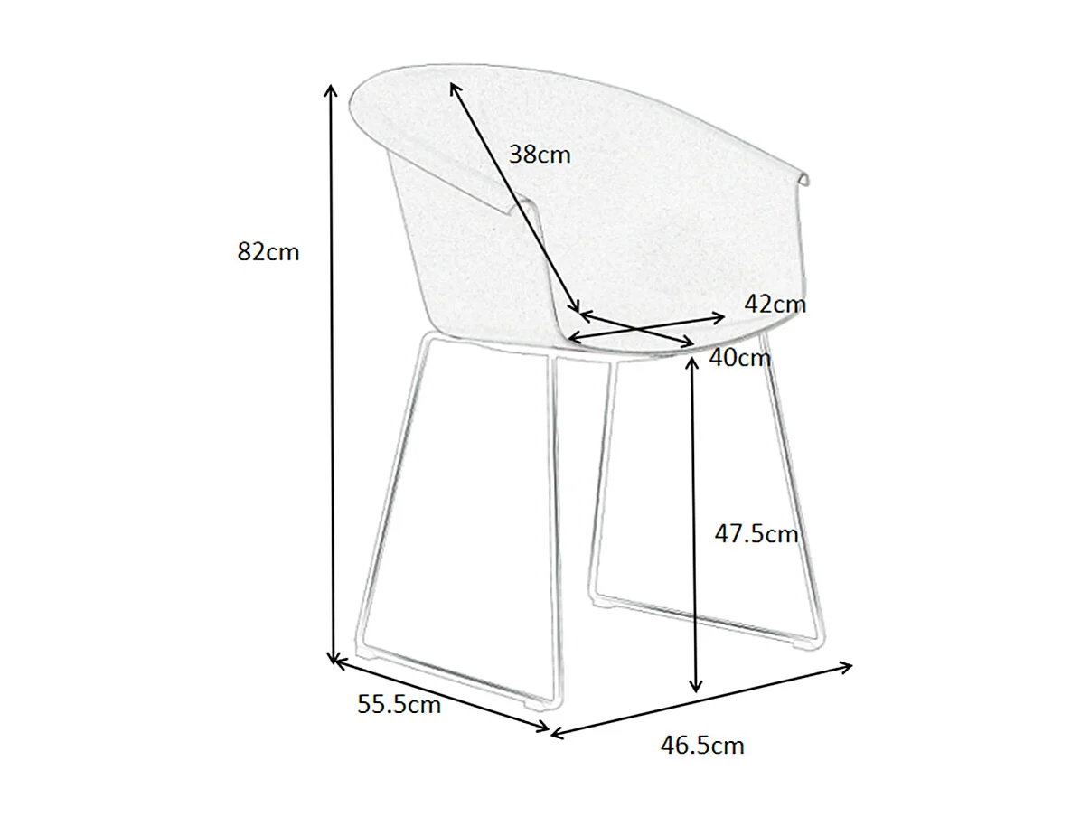Stuhl - Grau Kunstleder - GISY