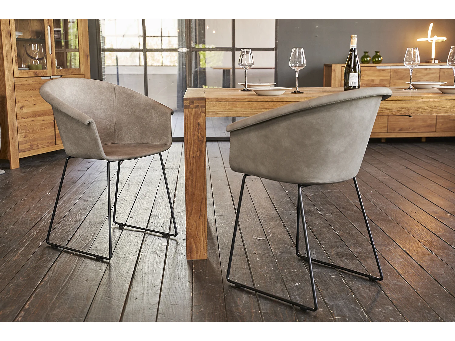 Stuhl - Grau Kunstleder - GISY