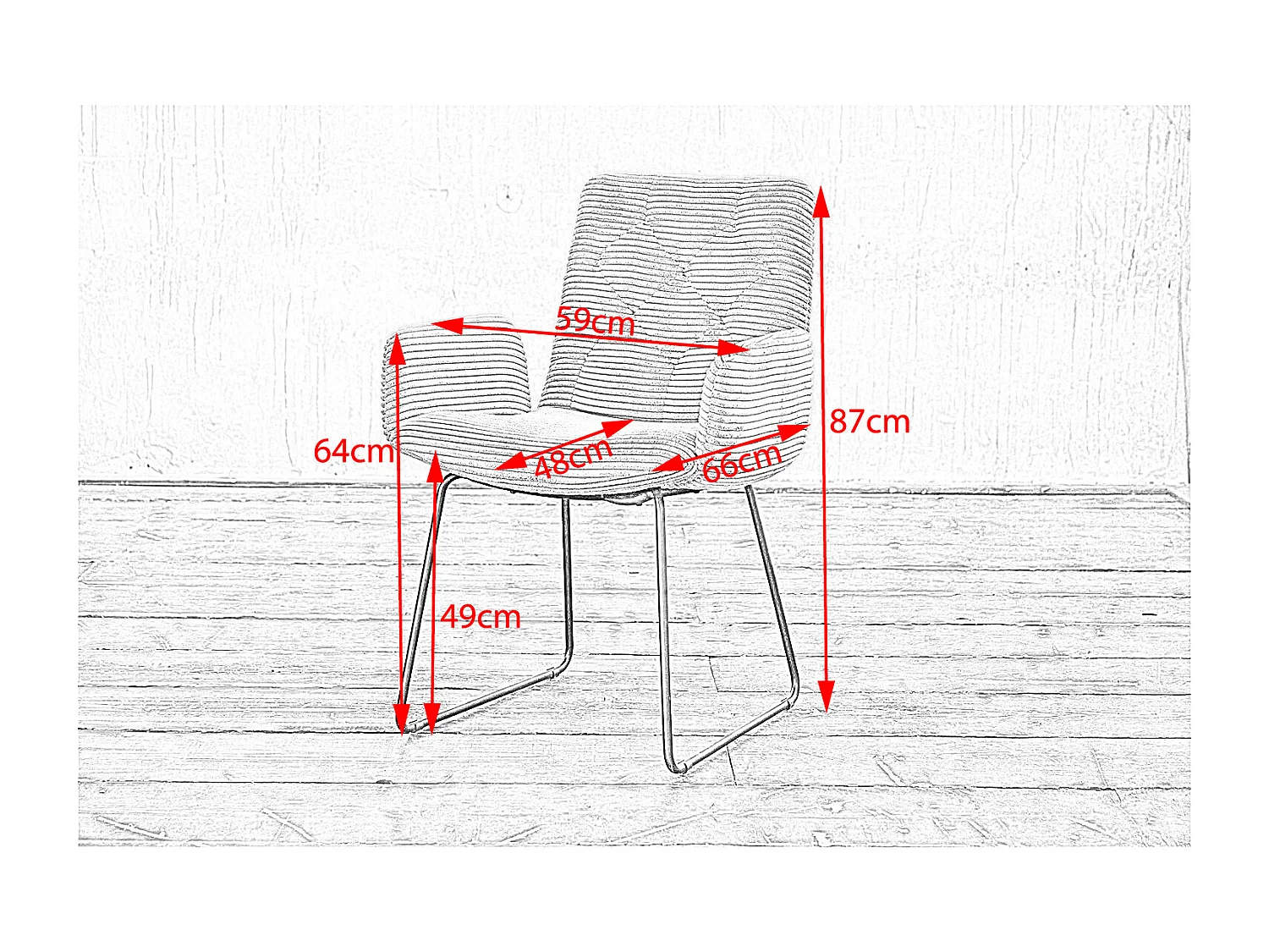 Silla - blanco crema Pana - CHARME