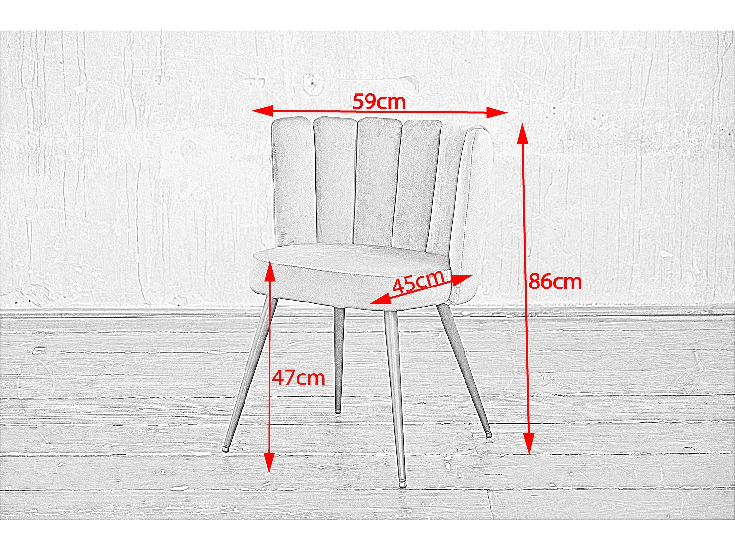 Chaise - Vert Velours - JADA