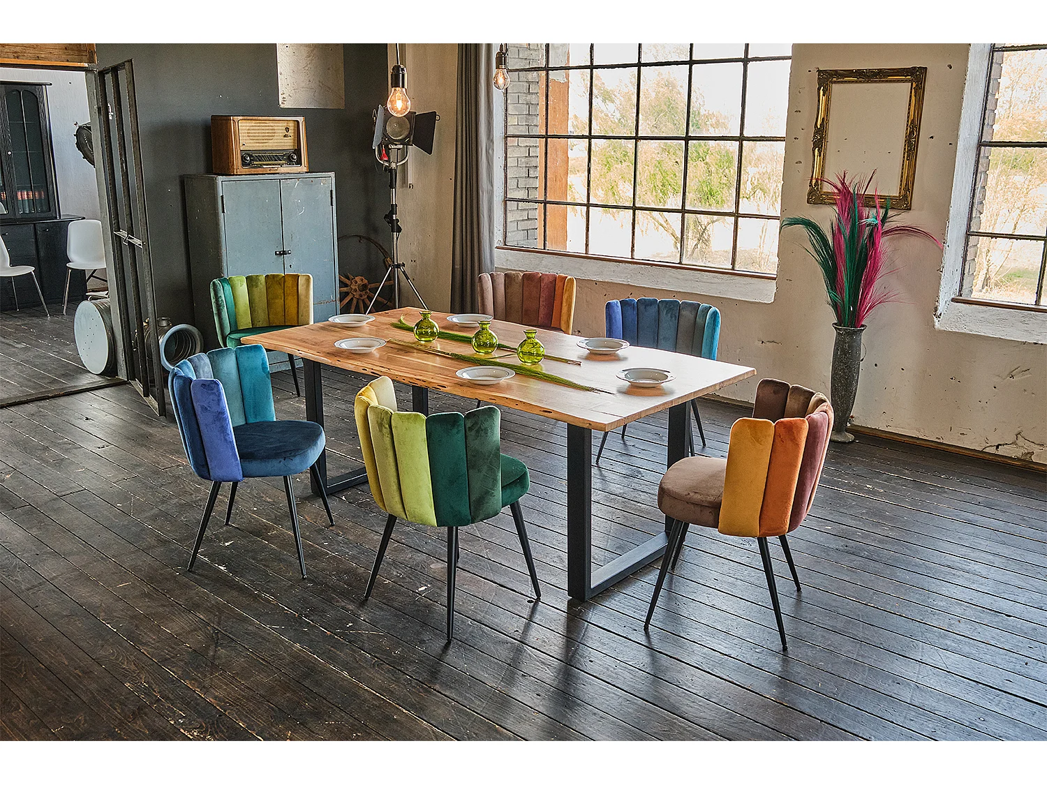 Chaise - Vert Velours - JADA