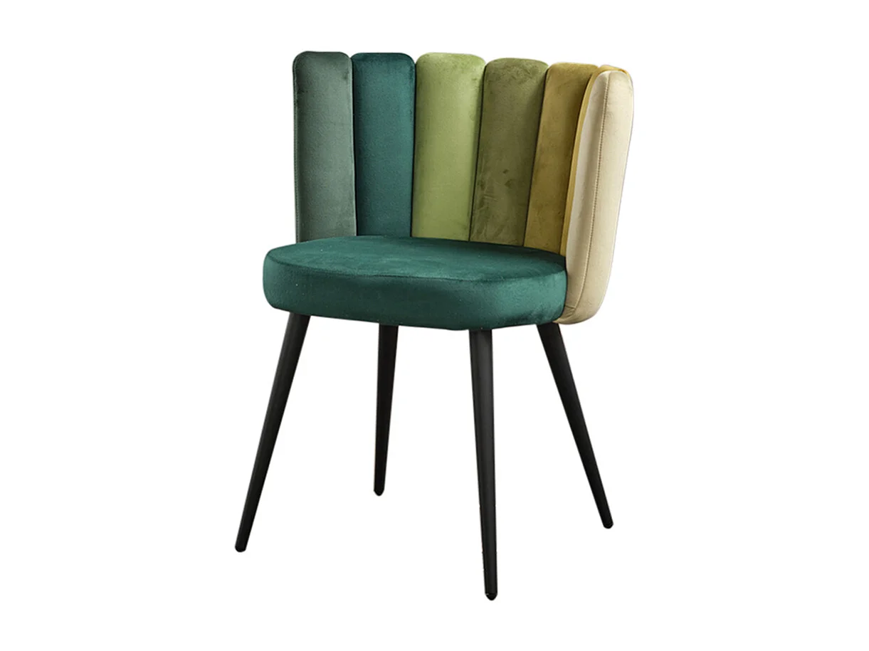 Chaise rembourrée - Vert Velours - JADA