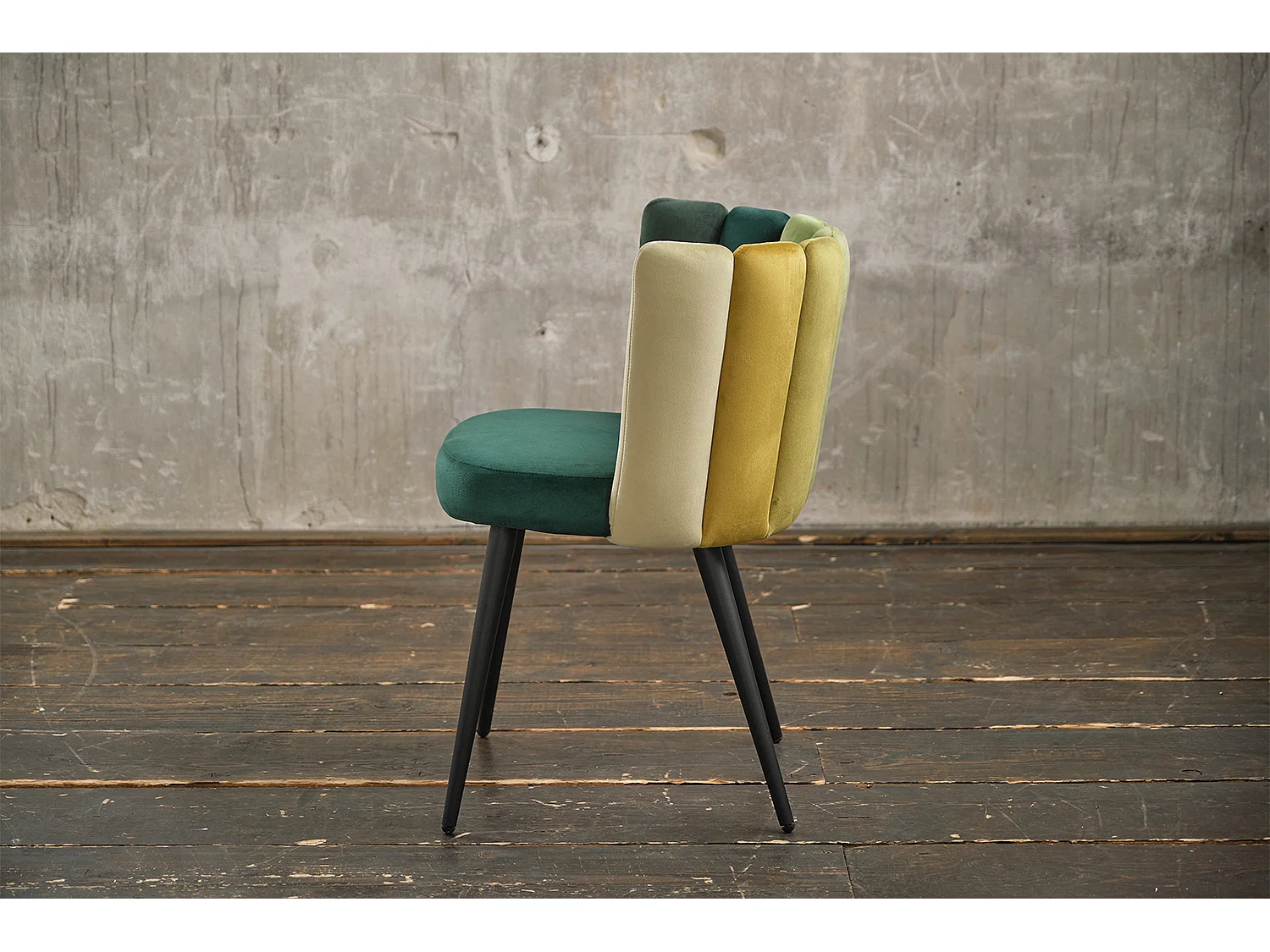 Chaise rembourrée - Vert Velours - JADA