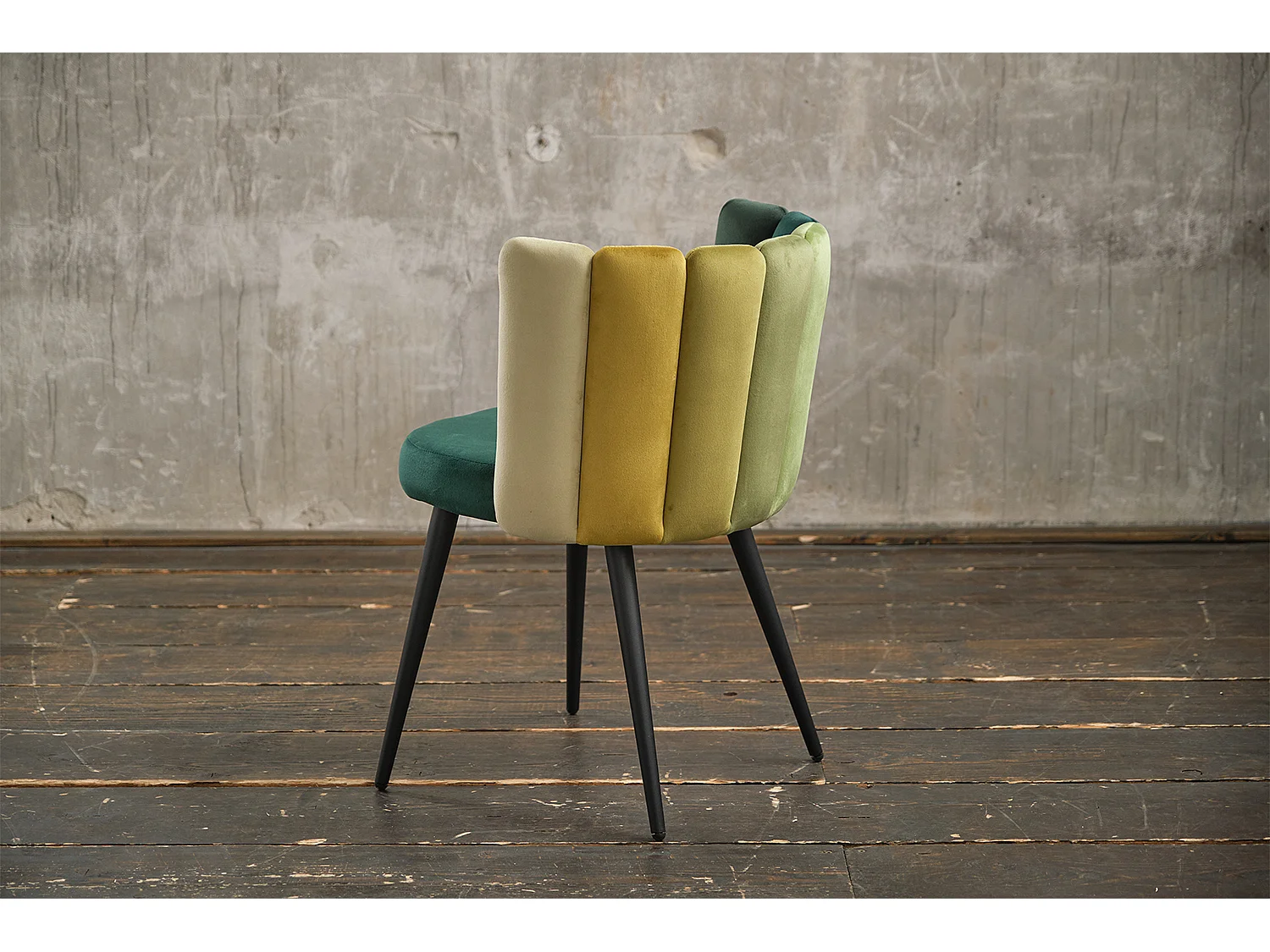 Chaise rembourrée - Vert Velours - JADA