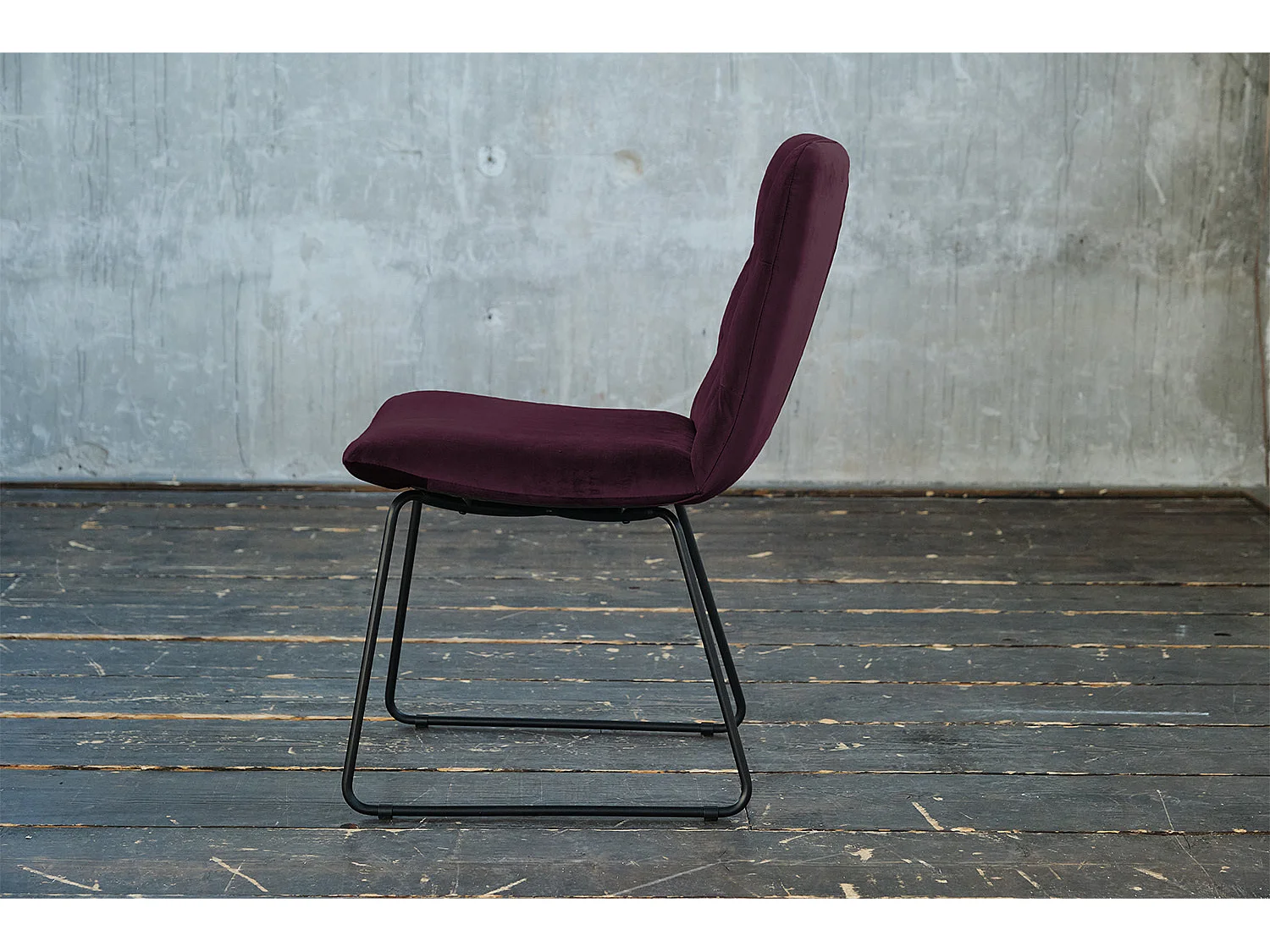 Sedia imbottita - Violetta velluto - CHARME