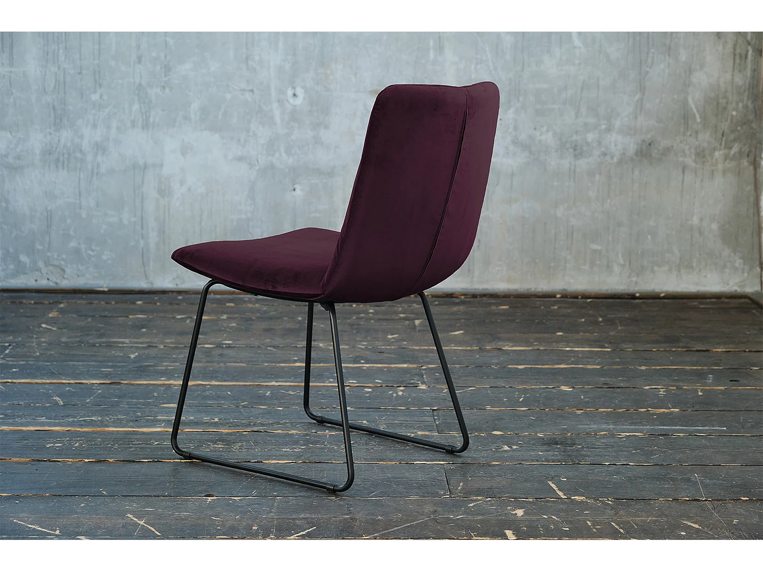 Sedia imbottita - Violetta velluto - CHARME