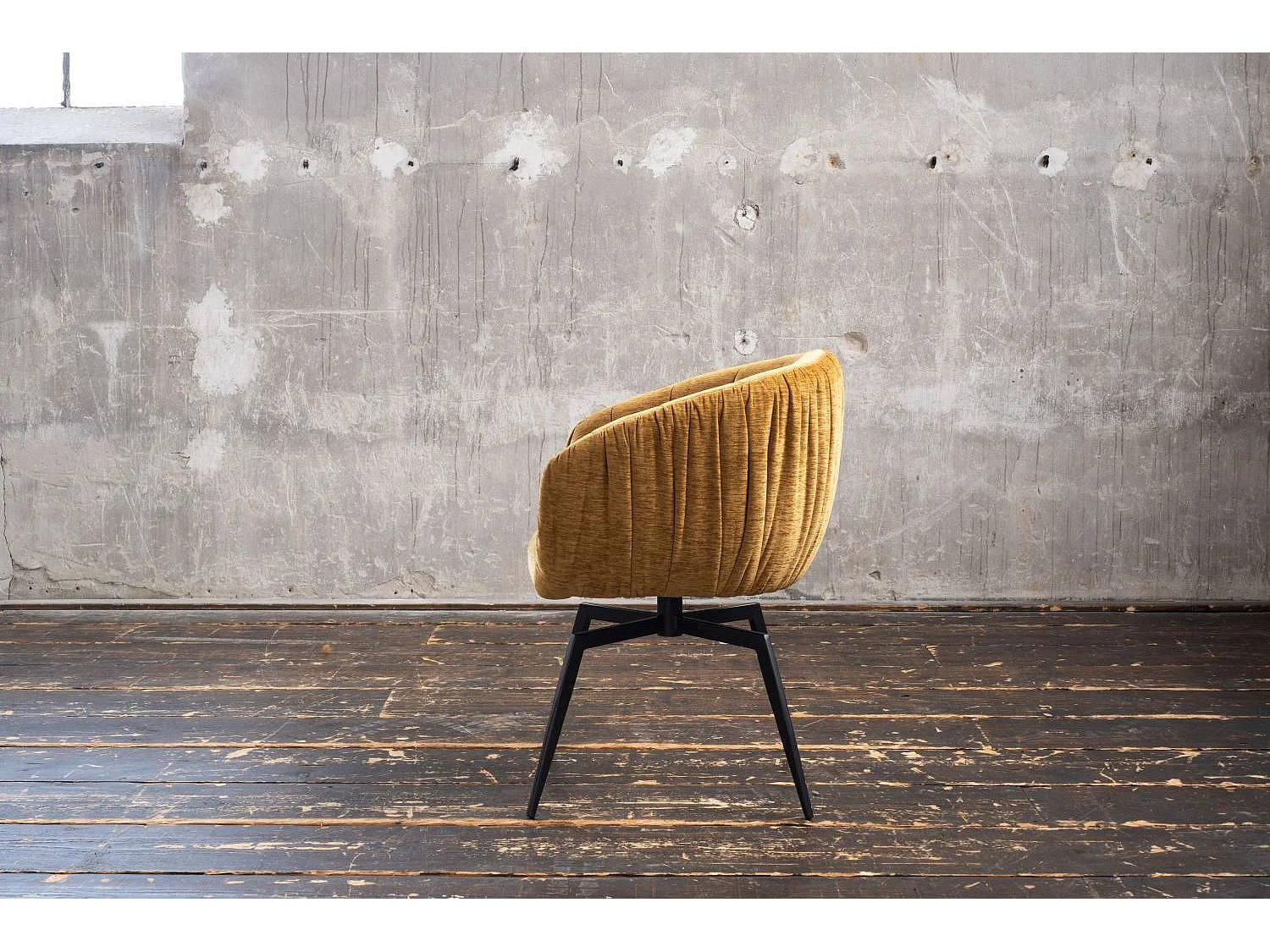 Polsterstuhl - Gold Webstoff - LIMA