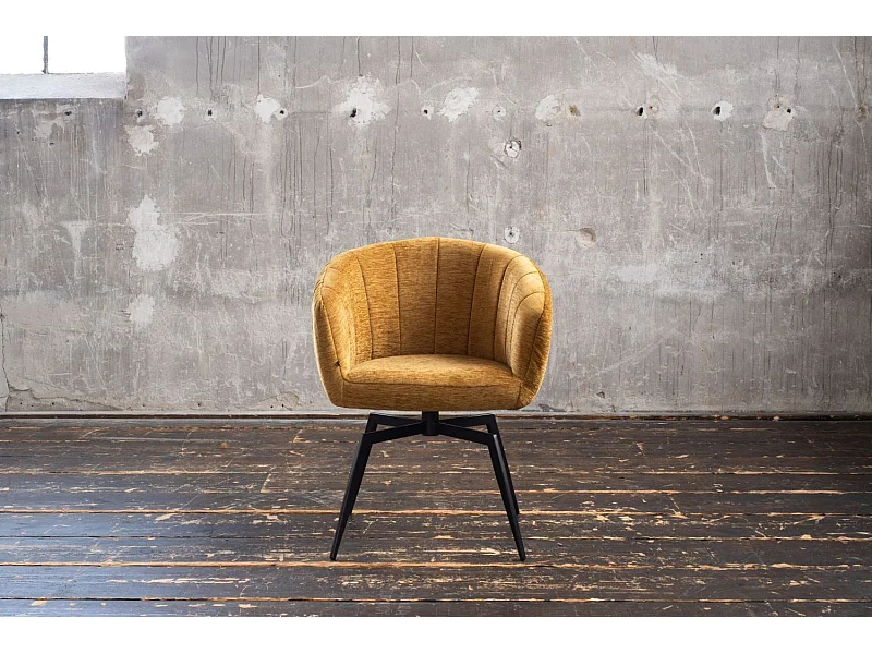 Polsterstuhl - Gold Webstoff - LIMA