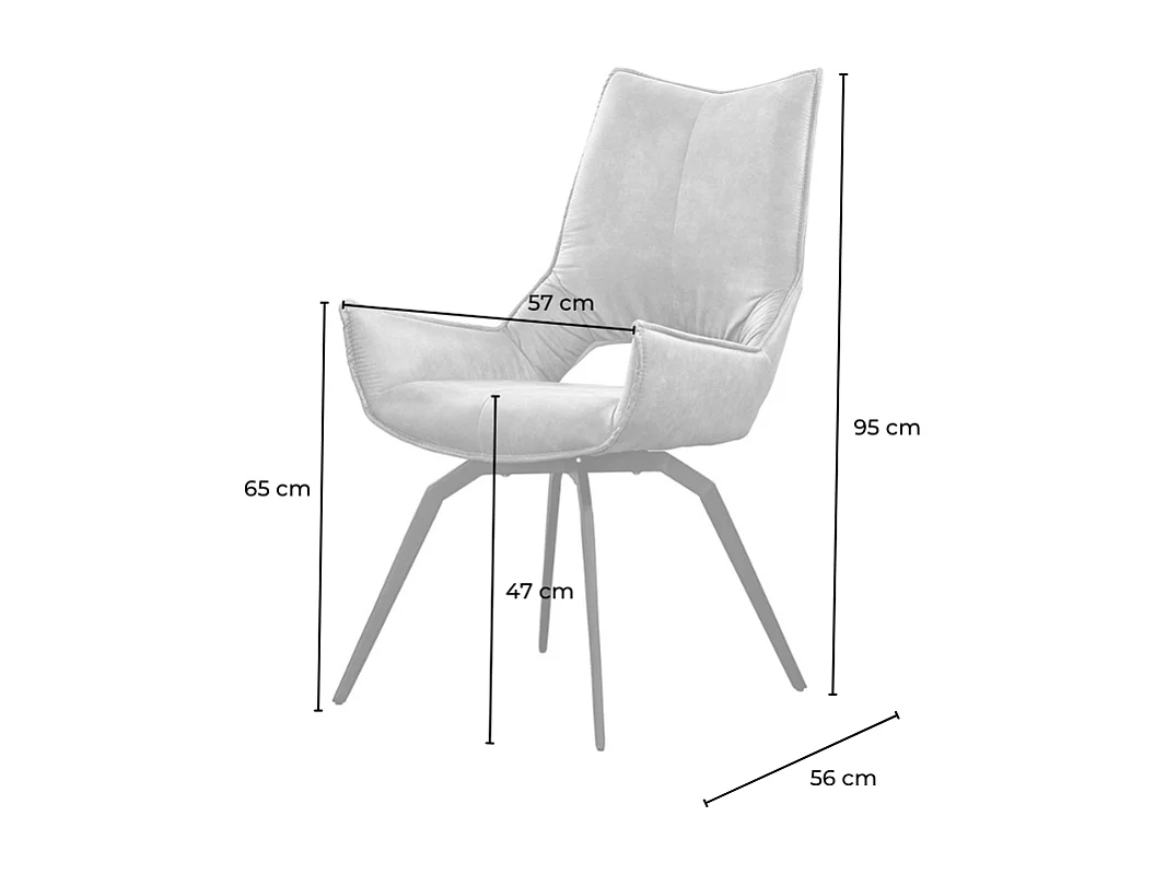 Drehstuhl - Braun Webstoff - SIVO