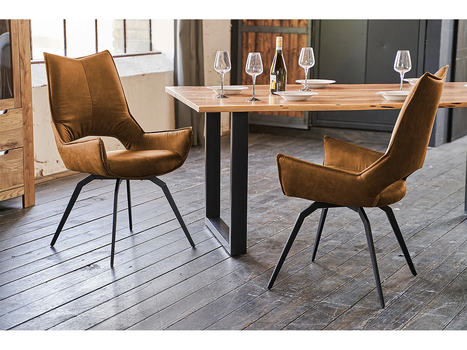 Fauteuil - marron tissu tissé - SIVO