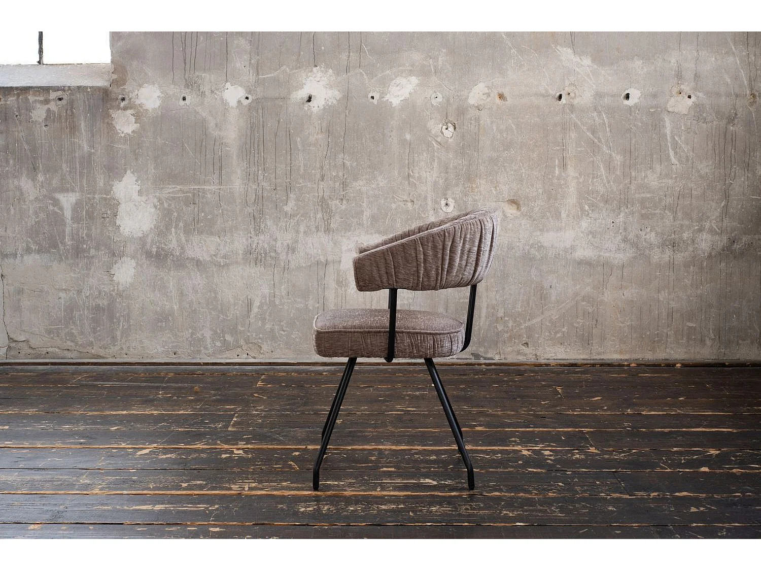 Esszimmerstuhl - Braun Webstoff - RUNA