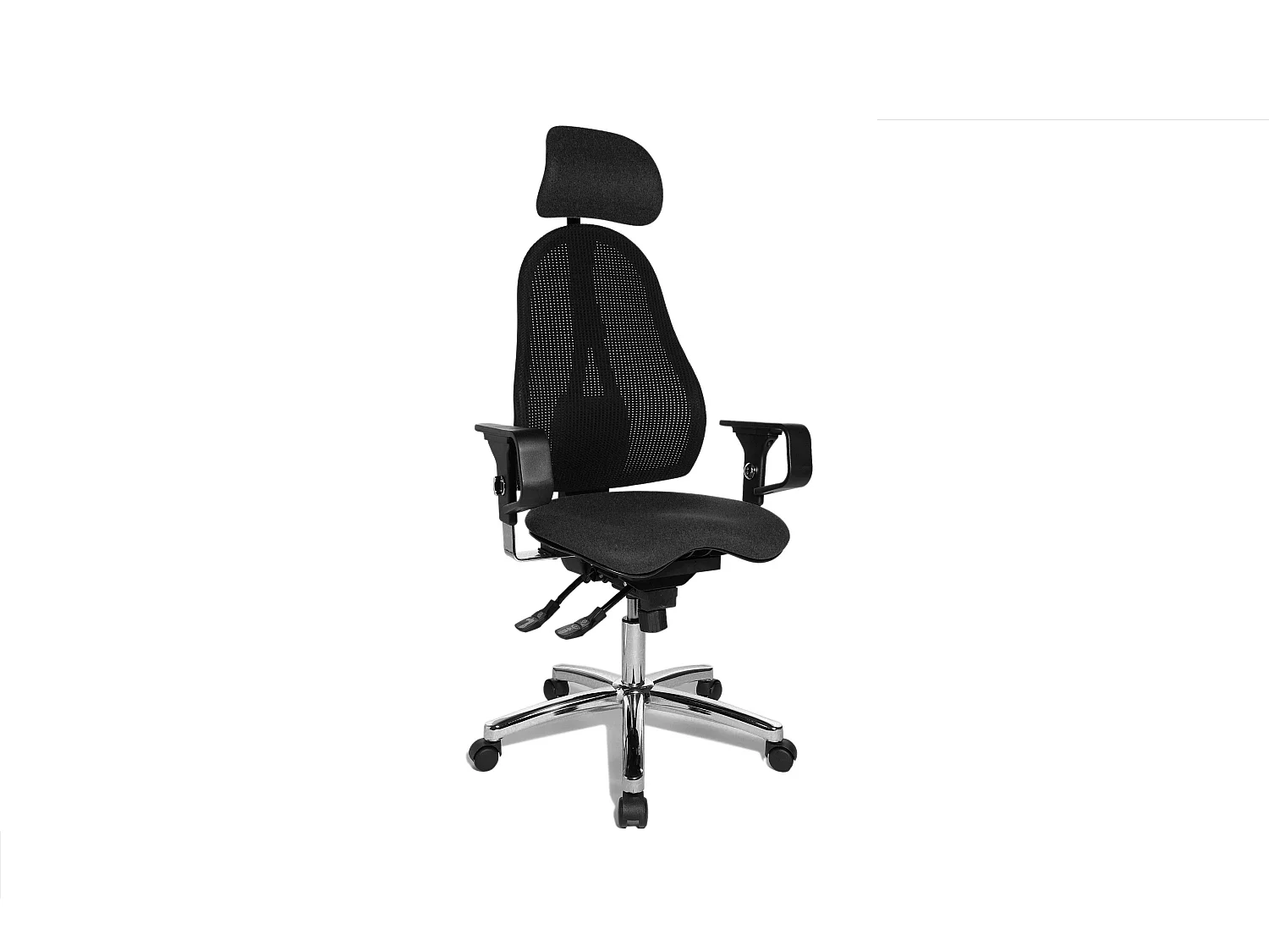 Chaise de bureau - anthracite plastique - 64 x 64 cm - FINO
