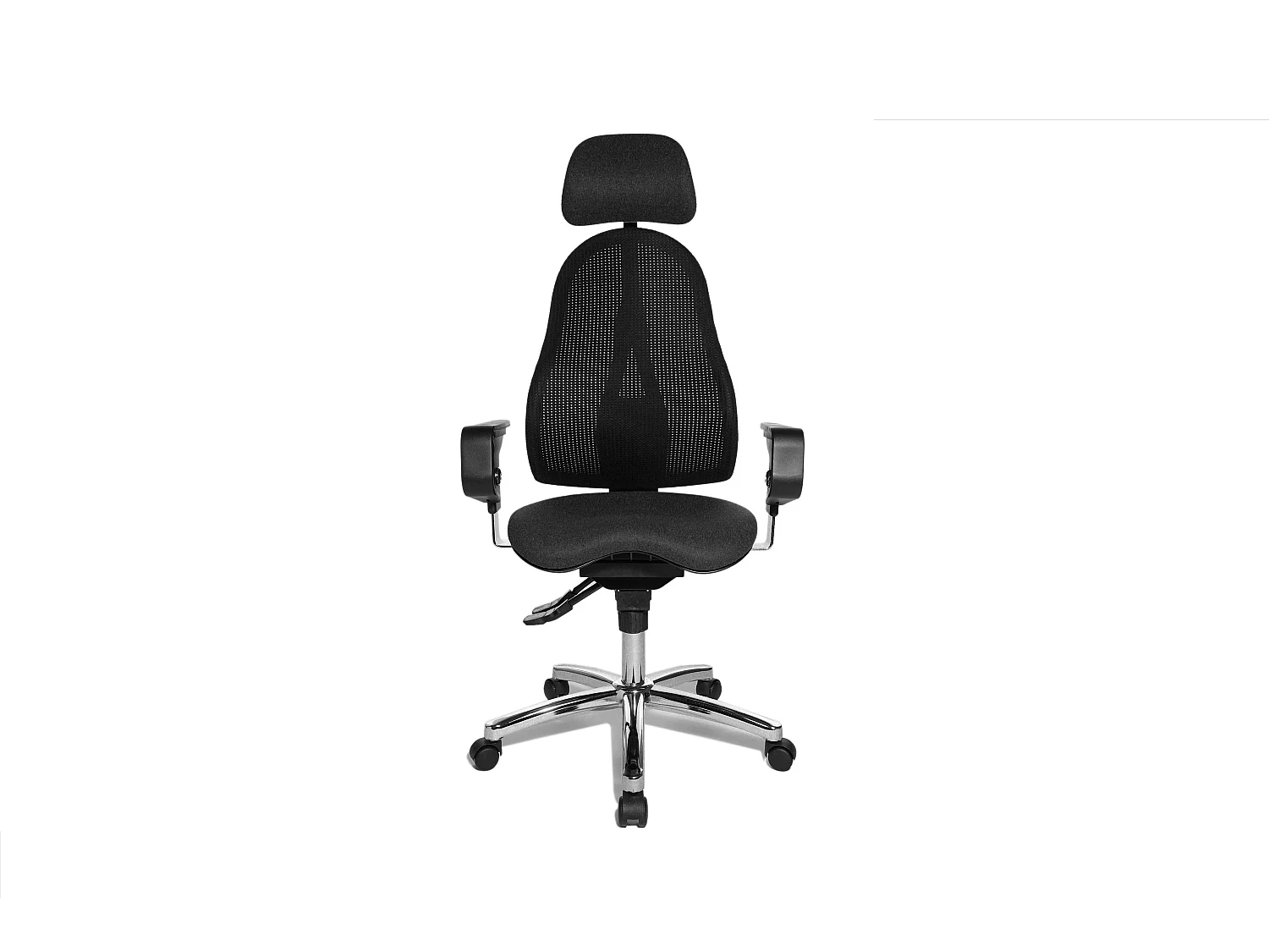 Chaise de bureau - anthracite plastique - 64 x 64 cm - FINO