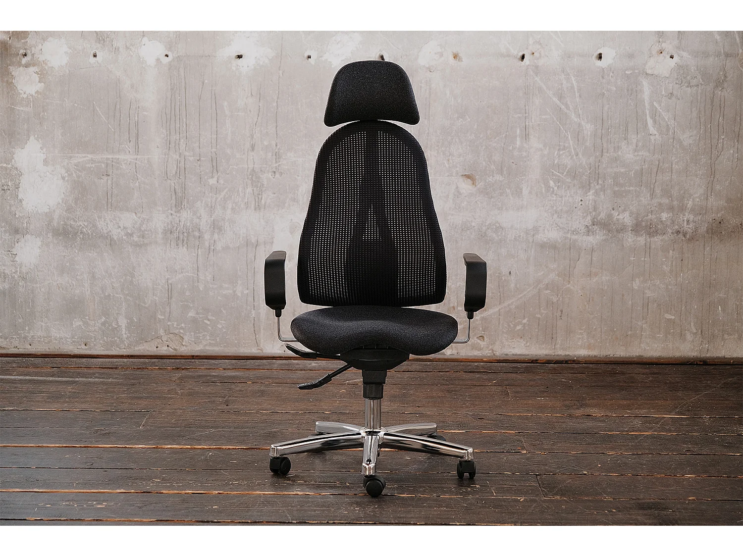 Chaise de bureau - anthracite plastique - 64 x 64 cm - FINO