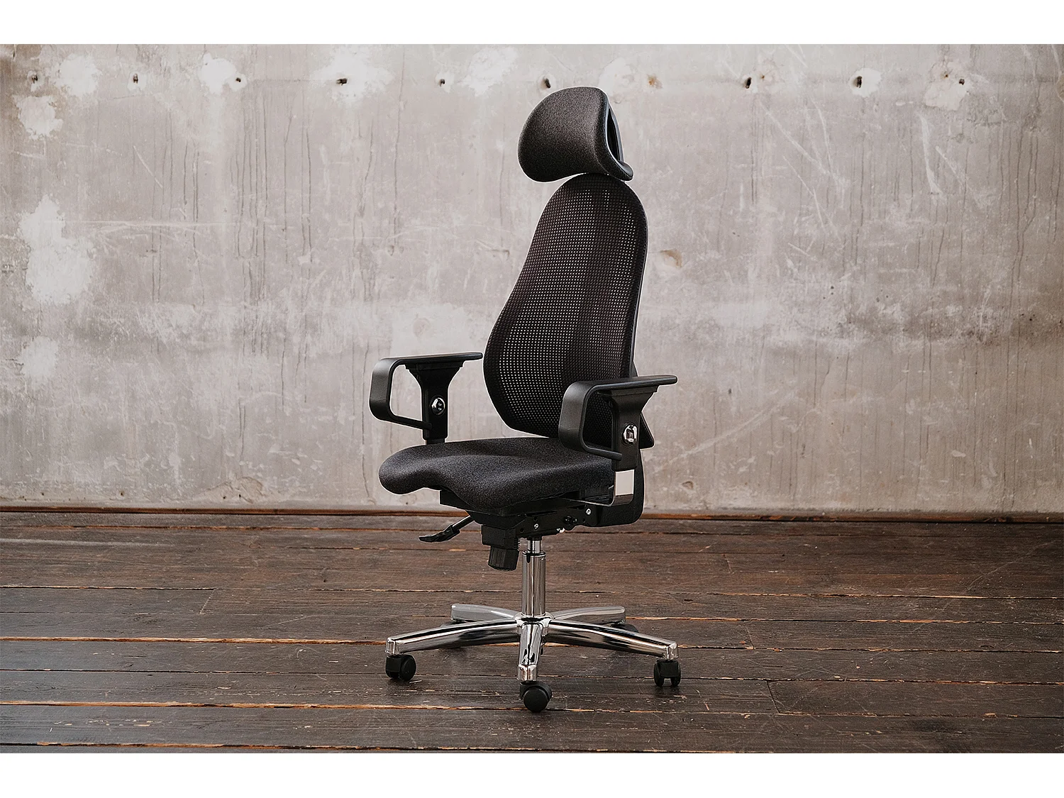 Chaise de bureau - anthracite plastique - 64 x 64 cm - FINO