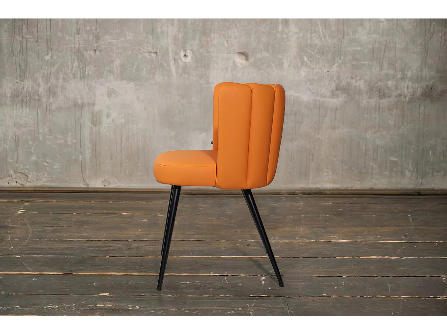 Chaise - Orange similicuir - JADA
