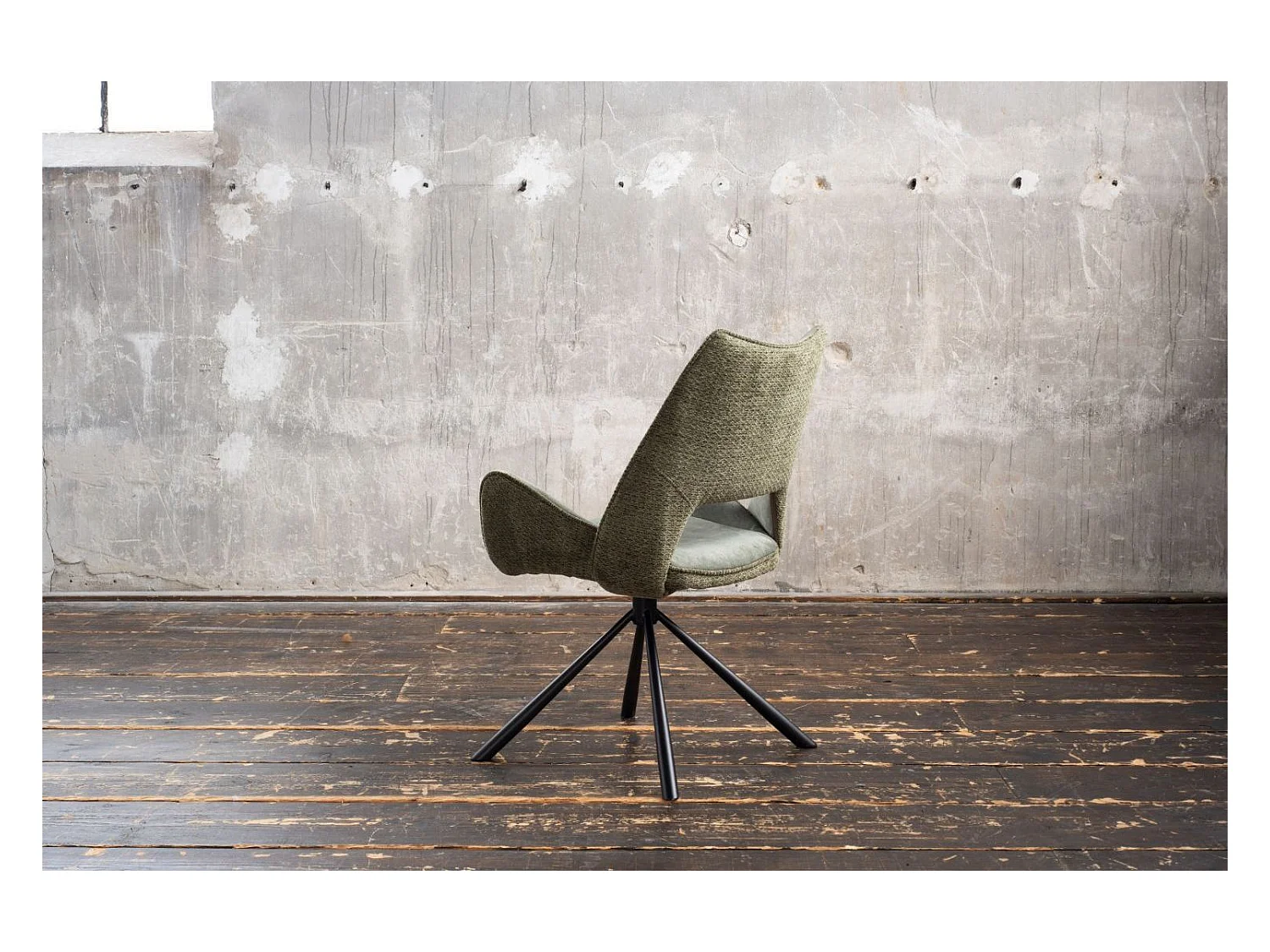 Esszimmerstuhl - Grün Webstoff - VELO