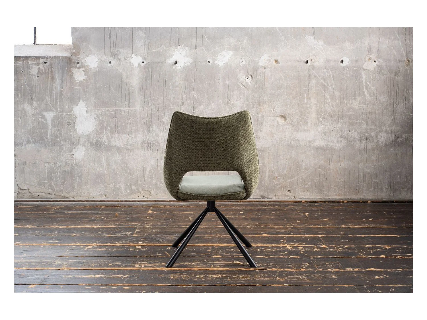 Esszimmerstuhl - Grün Webstoff - VELO