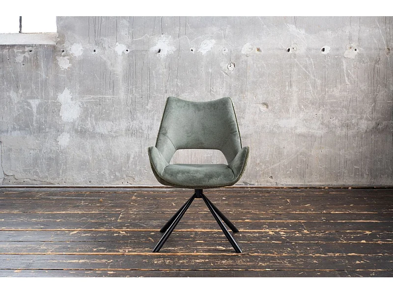 Chaise - Vert tissu tissé - VELO