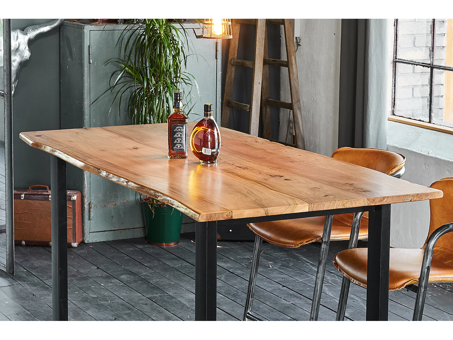 Bartisch - Holz Holz - 200 x 100 cm - LORA