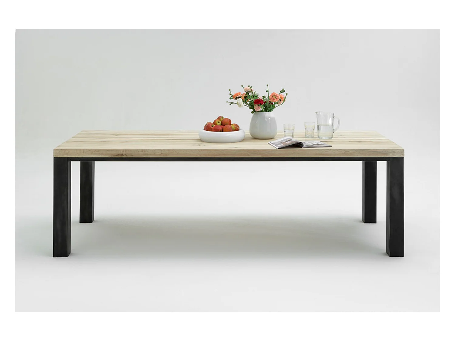Tavolo - antracite metallo - 180 x 100 cm - NELA