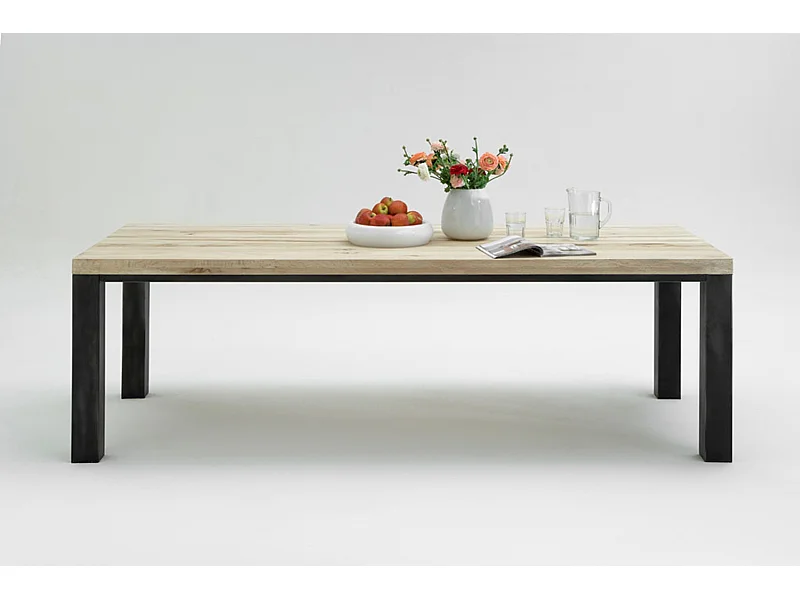 Eettafel - Antraciet Metaal - 180 x 100 cm - NELA