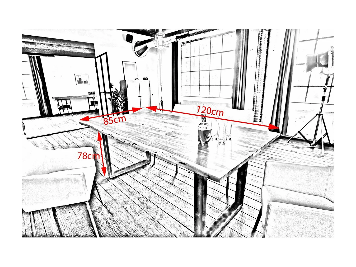 Tavolo - Legno Legno - 140 x 85 cm - LORE