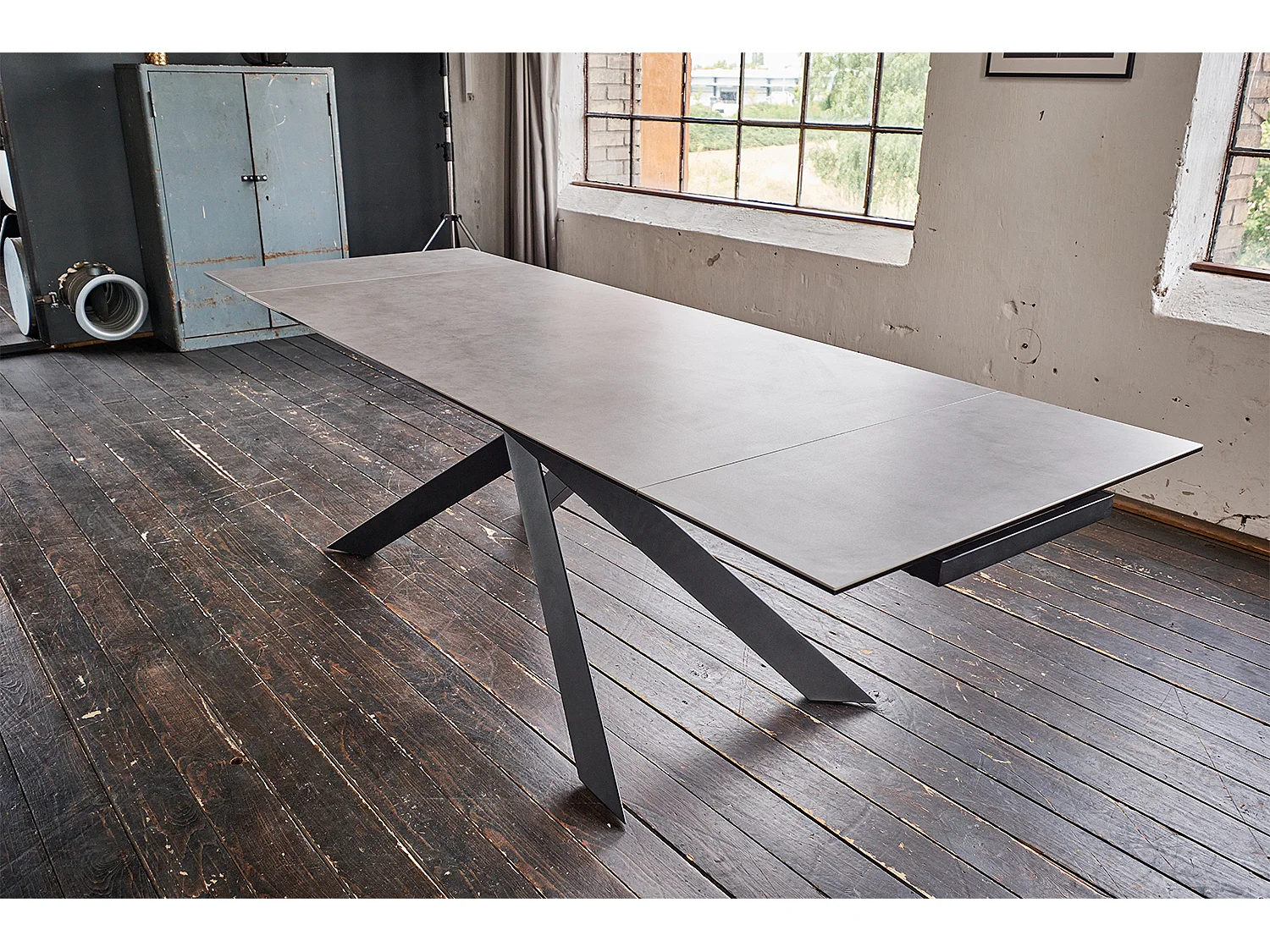 Eettafel - Grijs Glas - 180 x 90 cm - NOLDOR