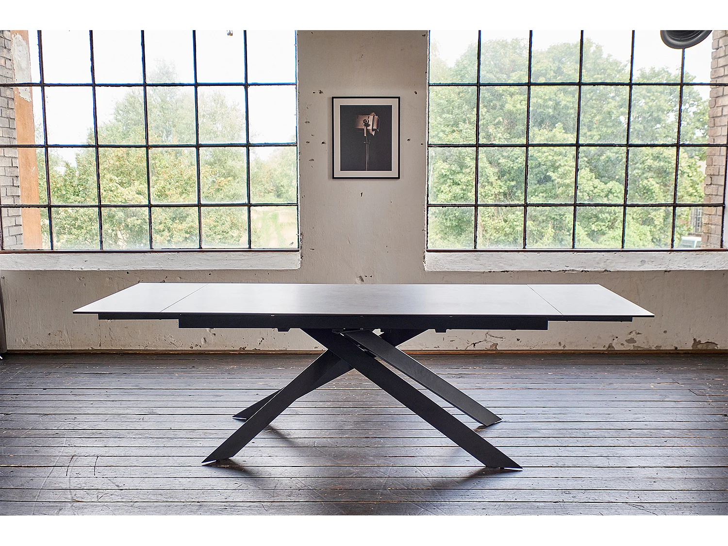 Eettafel - Grijs Glas - 180 x 90 cm - NOLDOR