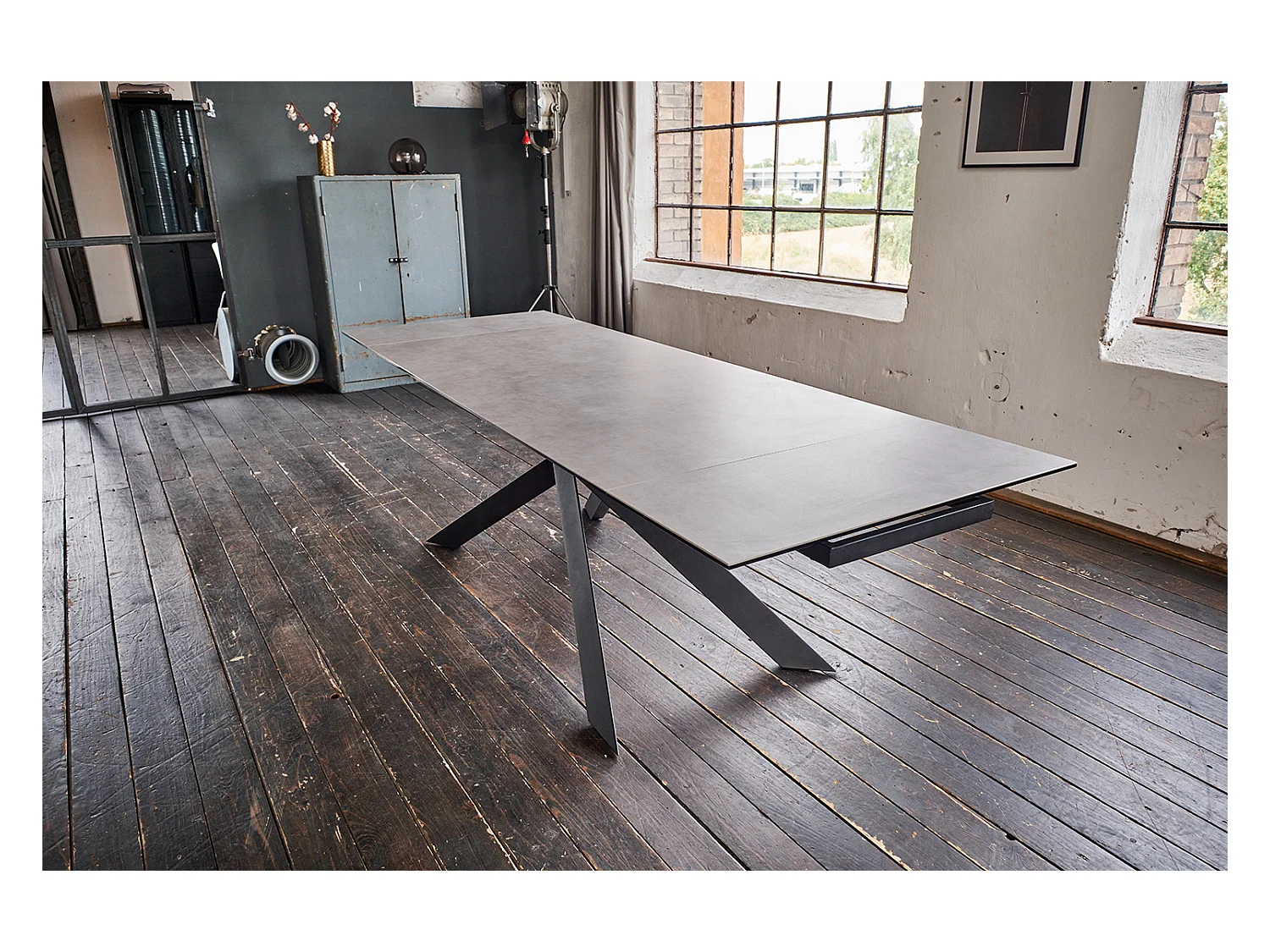 Table - Gris Verre - 180 x 90 cm - NOLDOR