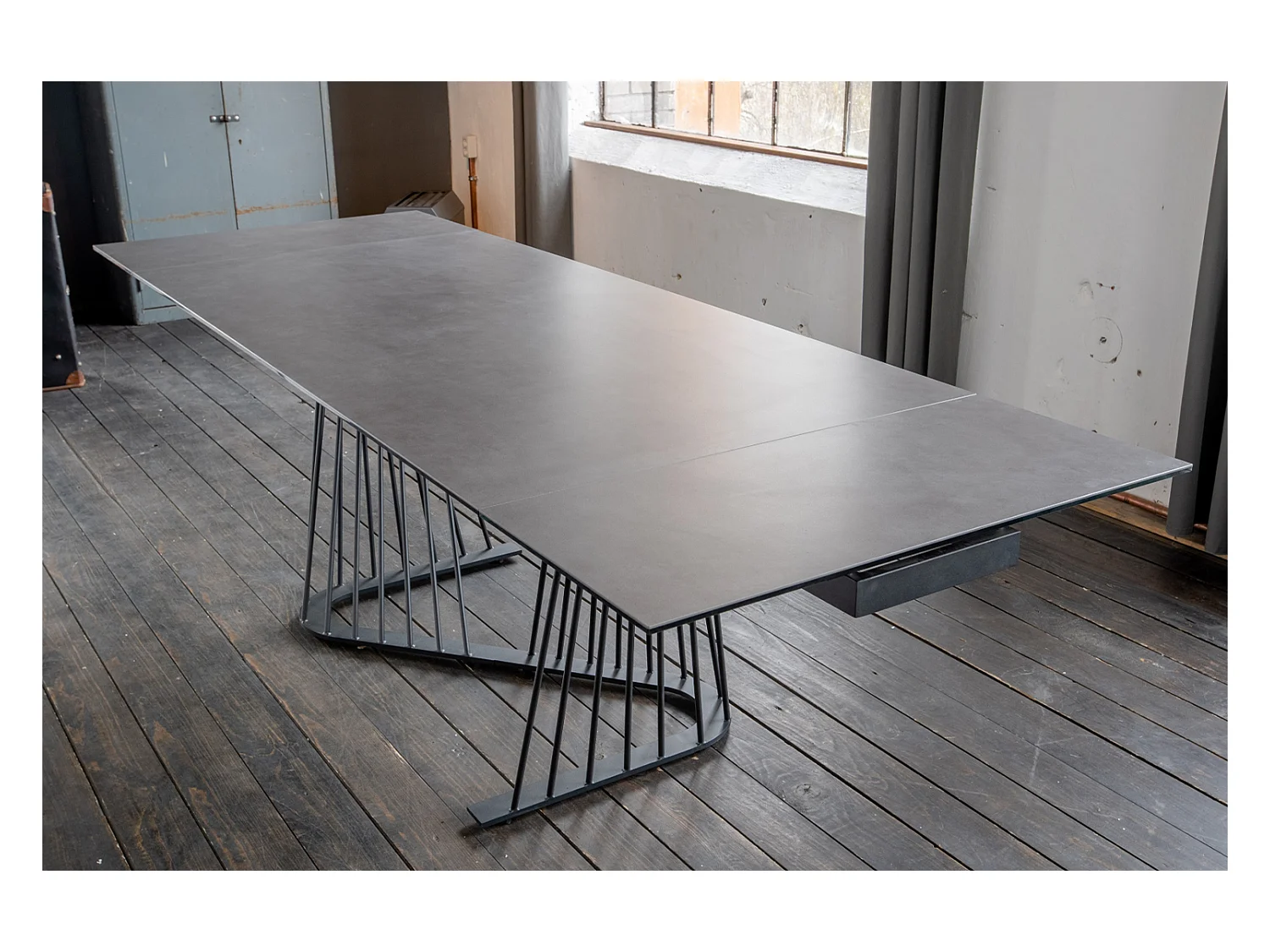 Ausziehtisch - Schwarz Glas - 180 x 90 cm - ELOISE