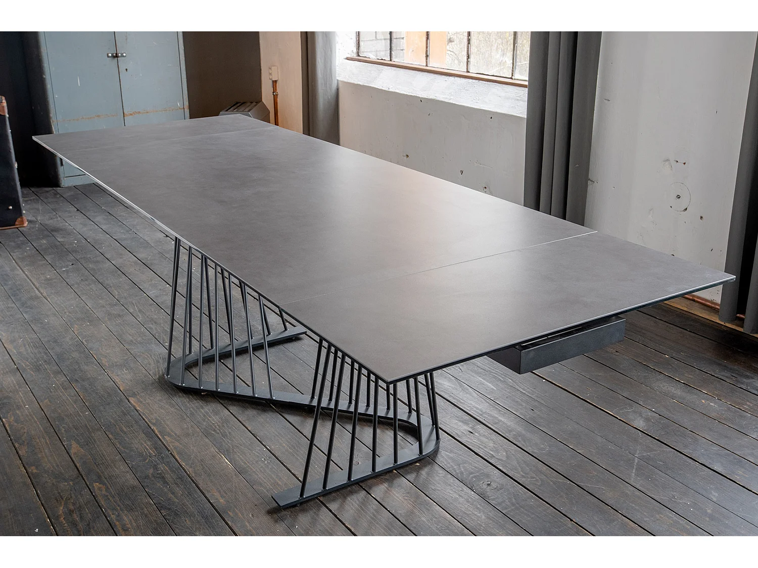 Ausziehtisch - Schwarz Glas - 180 x 90 cm - ELOISE