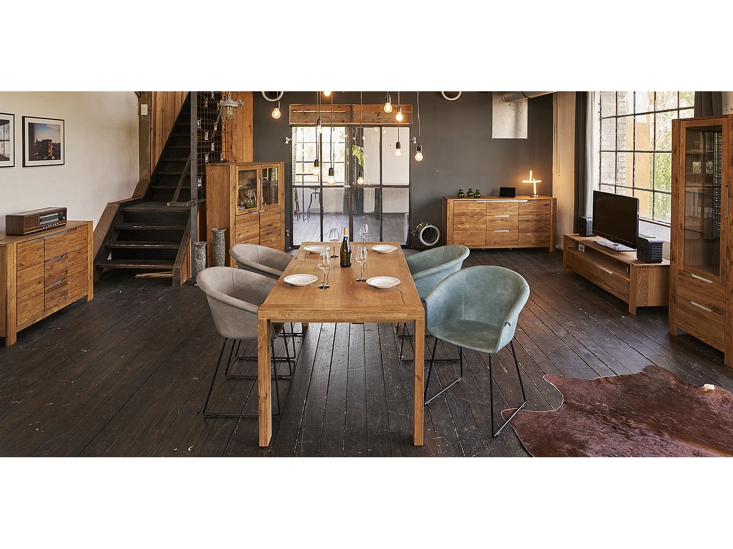 Eettafel - Hout Hout - 180 x 90 cm - LIAN