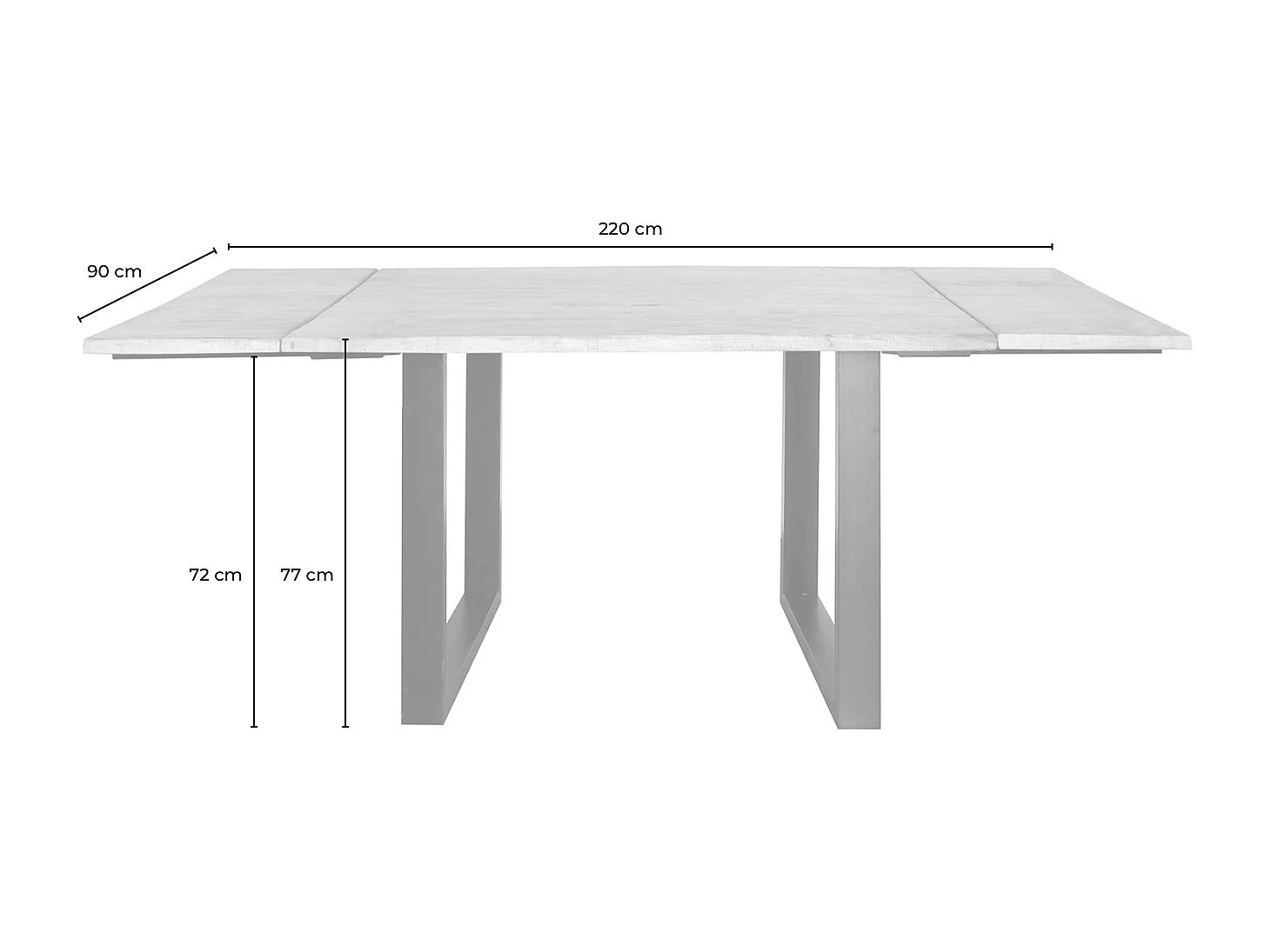 Eettafel - Hout Hout - 140 x 90 cm - LORE