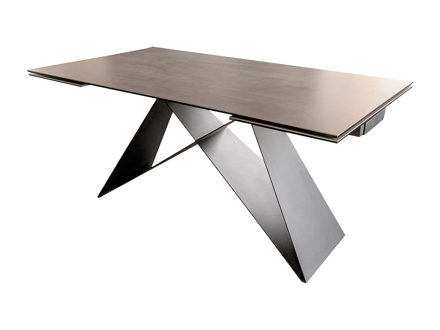 Ausziehtisch - Schwarz Glas - 160 x 90 cm - BENNO