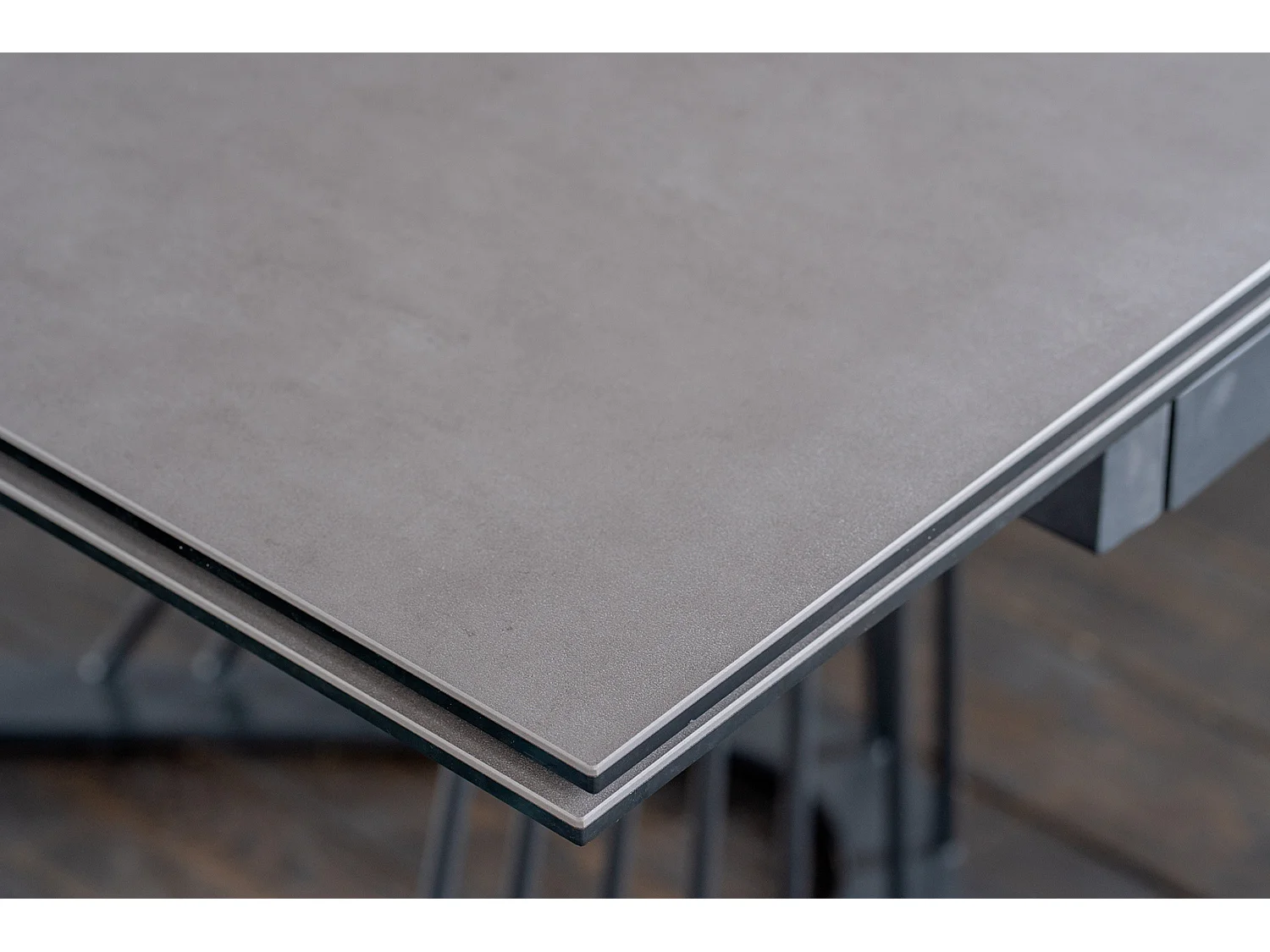 Ausziehtisch - Schwarz Glas - 160 x 90 cm - BENNO