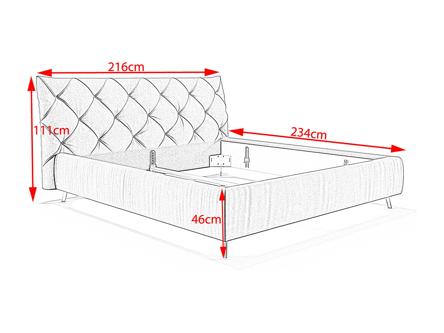 Cama - Violeta terciopelo - ANNY