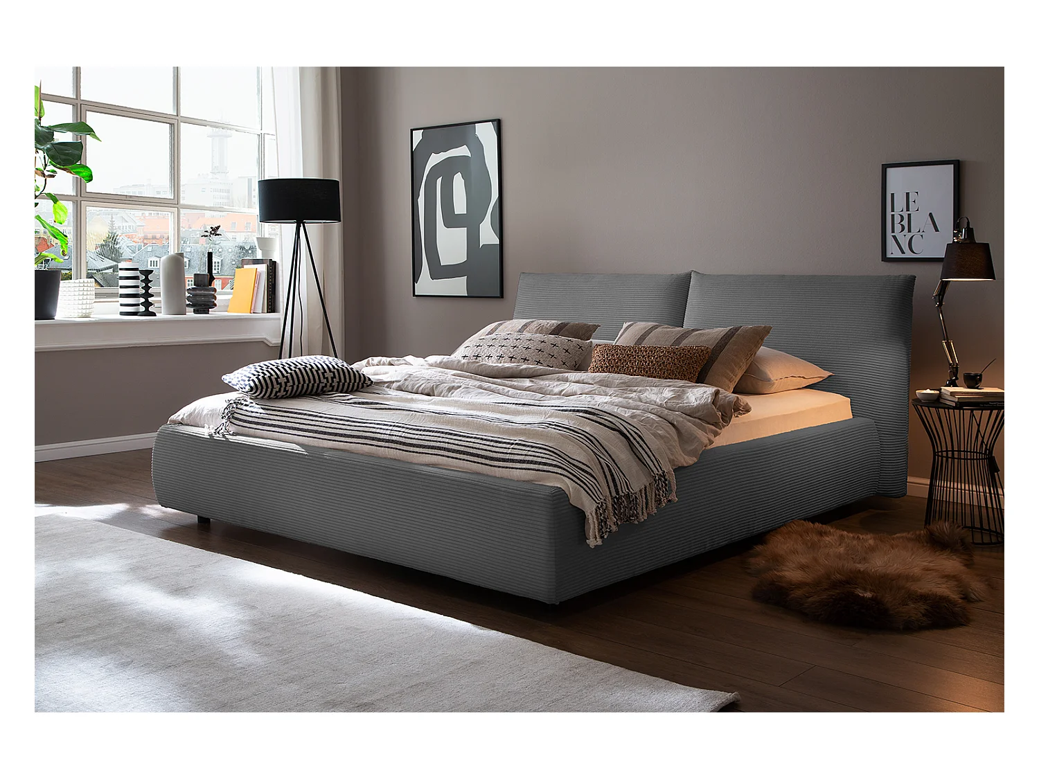 Letto - Grigio velluto a coste - HENRY
