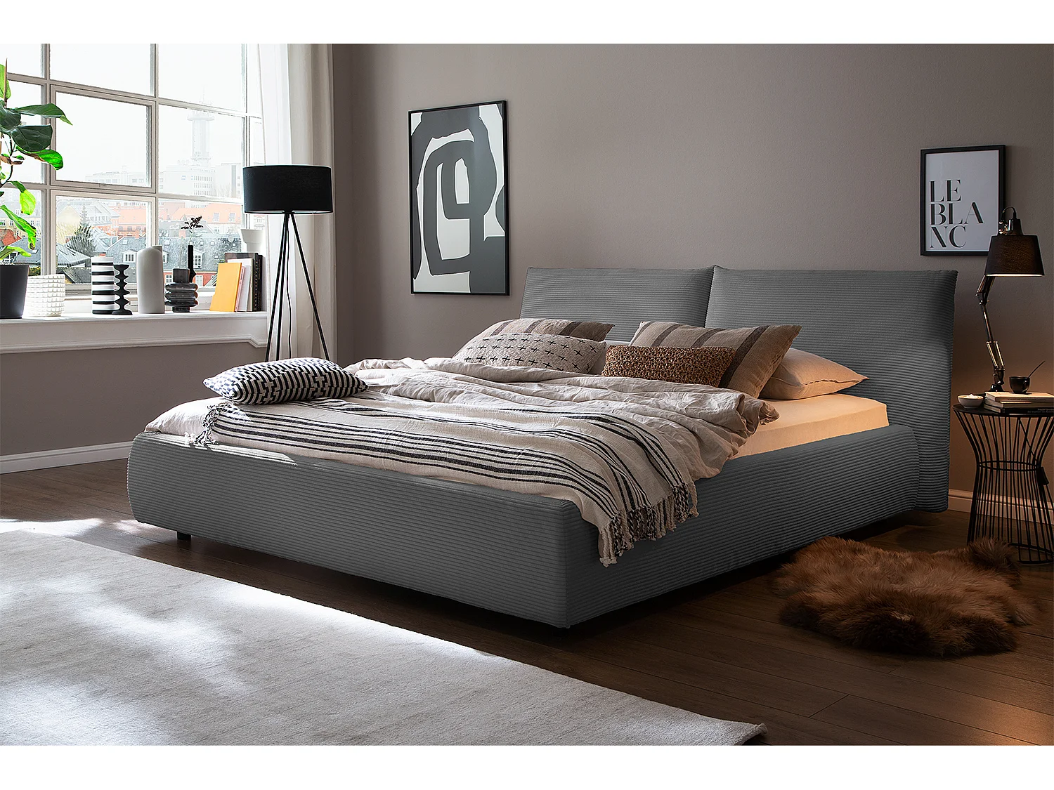 Letto - Grigio velluto a coste - HENRY