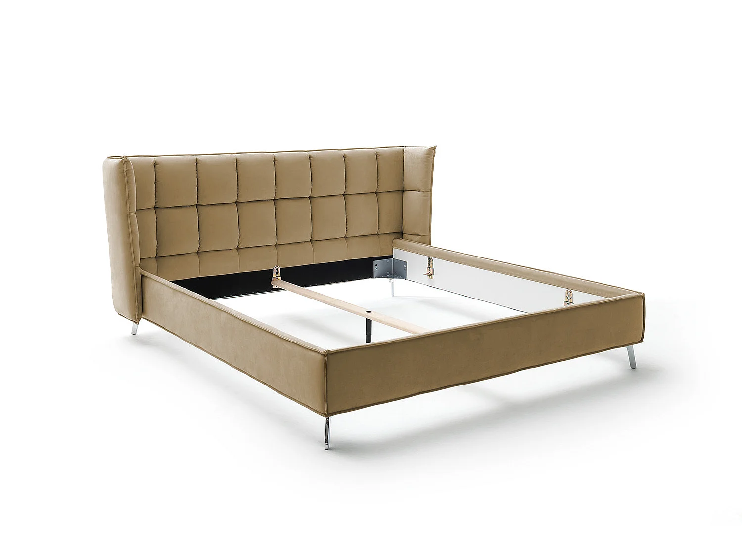 Letto - marrone castagna tessuto intrecciato - SOFIA