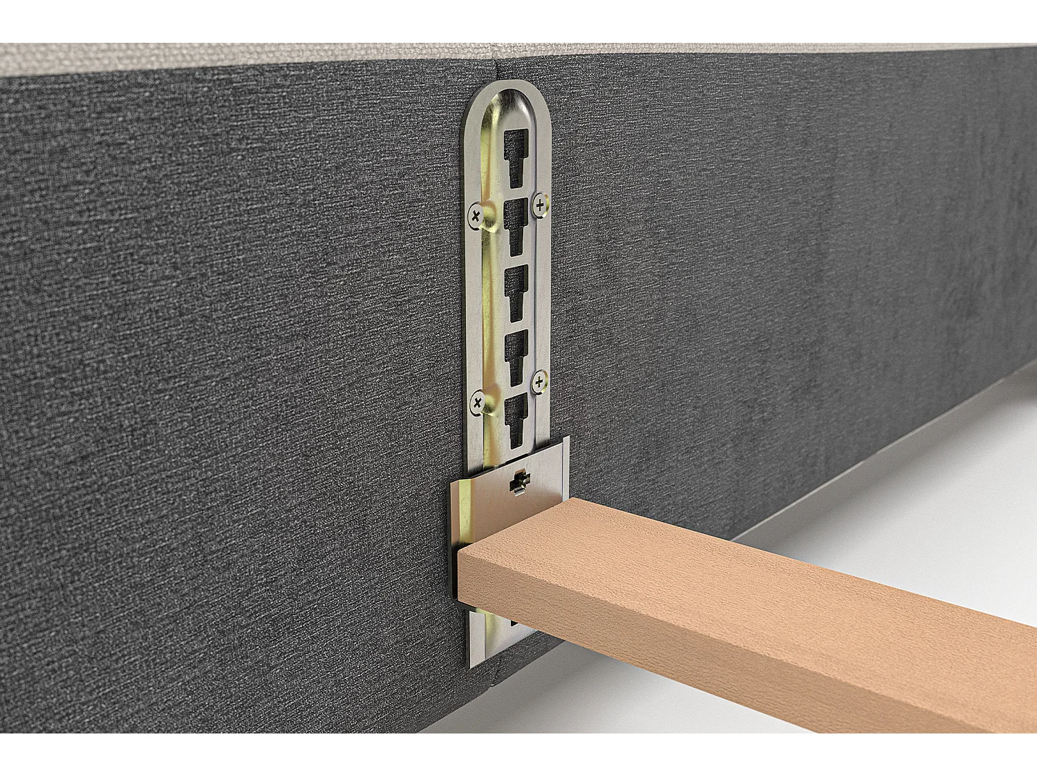 Lit - beige velours côtelé - HENRY