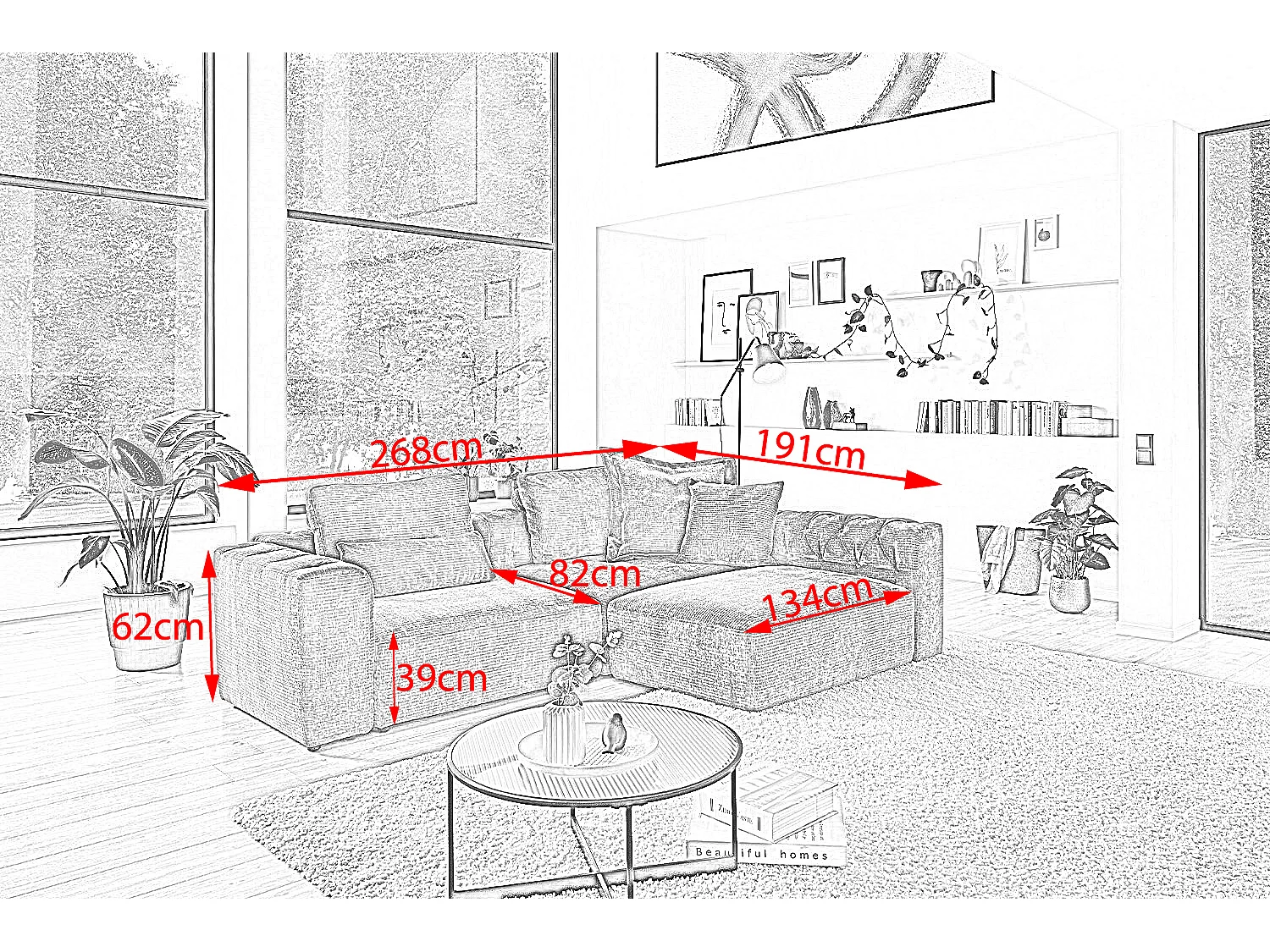 Sofá - antracita Pana - SEPHI