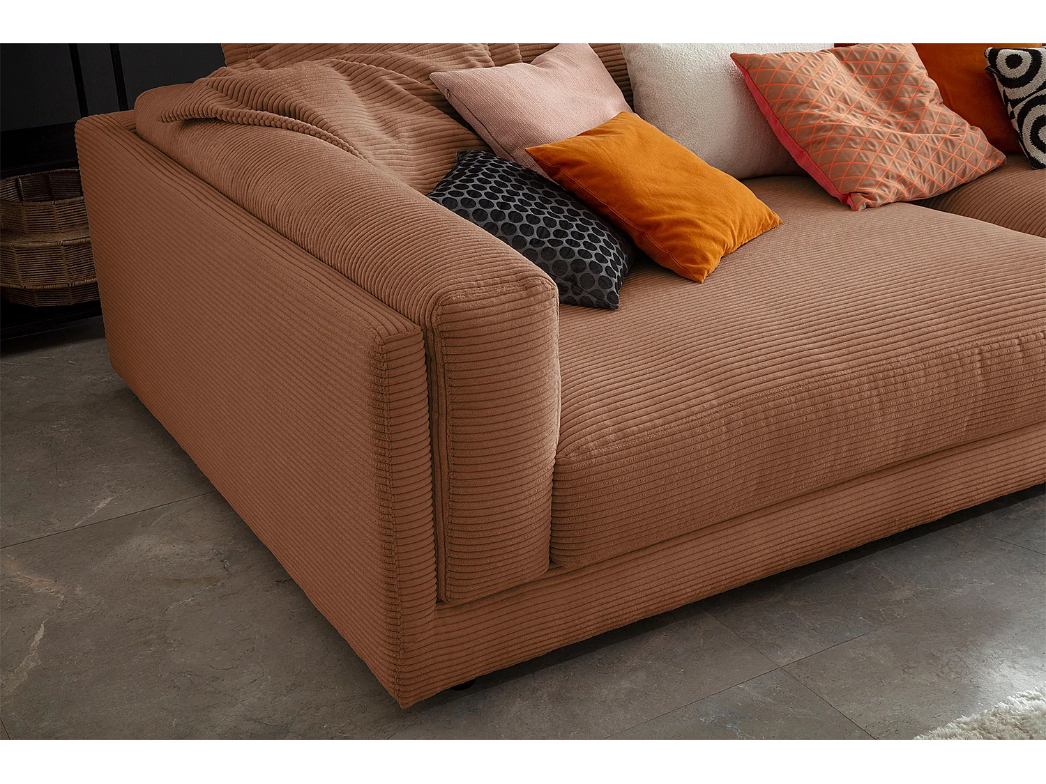 Big - marron Velours côtelé - RAINA