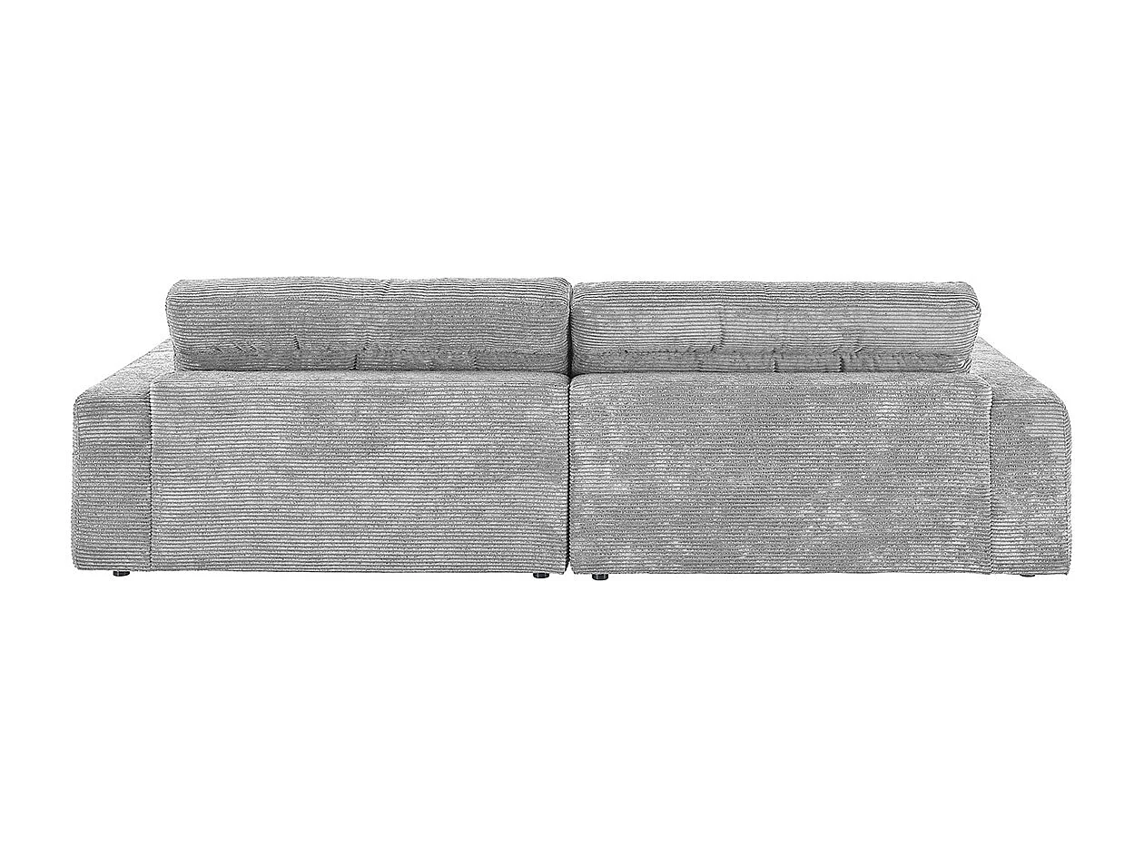 Ecksofa - Hellgrau Cord - LANA