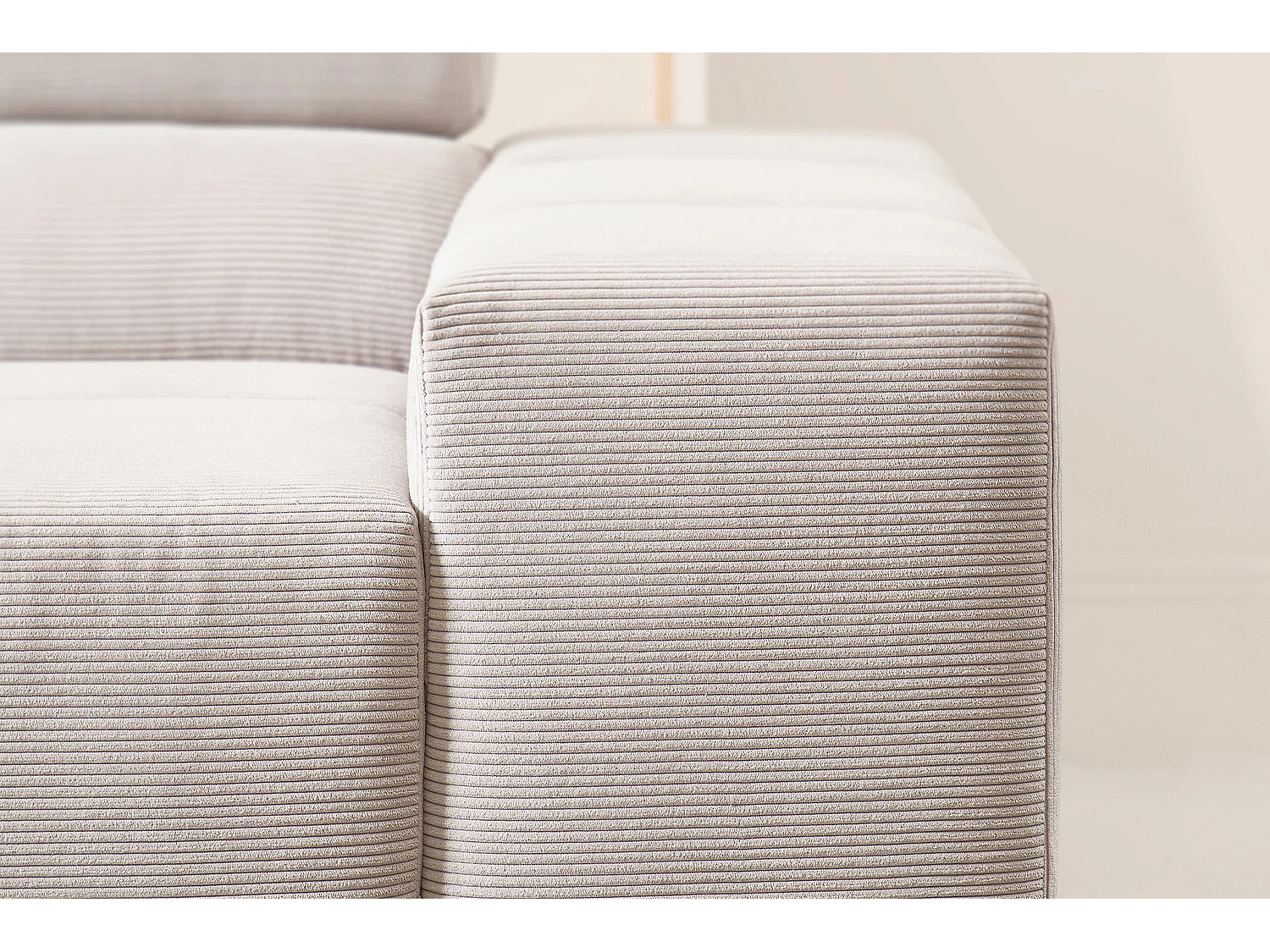 Ecksofa - Silber Cord - NEVADA