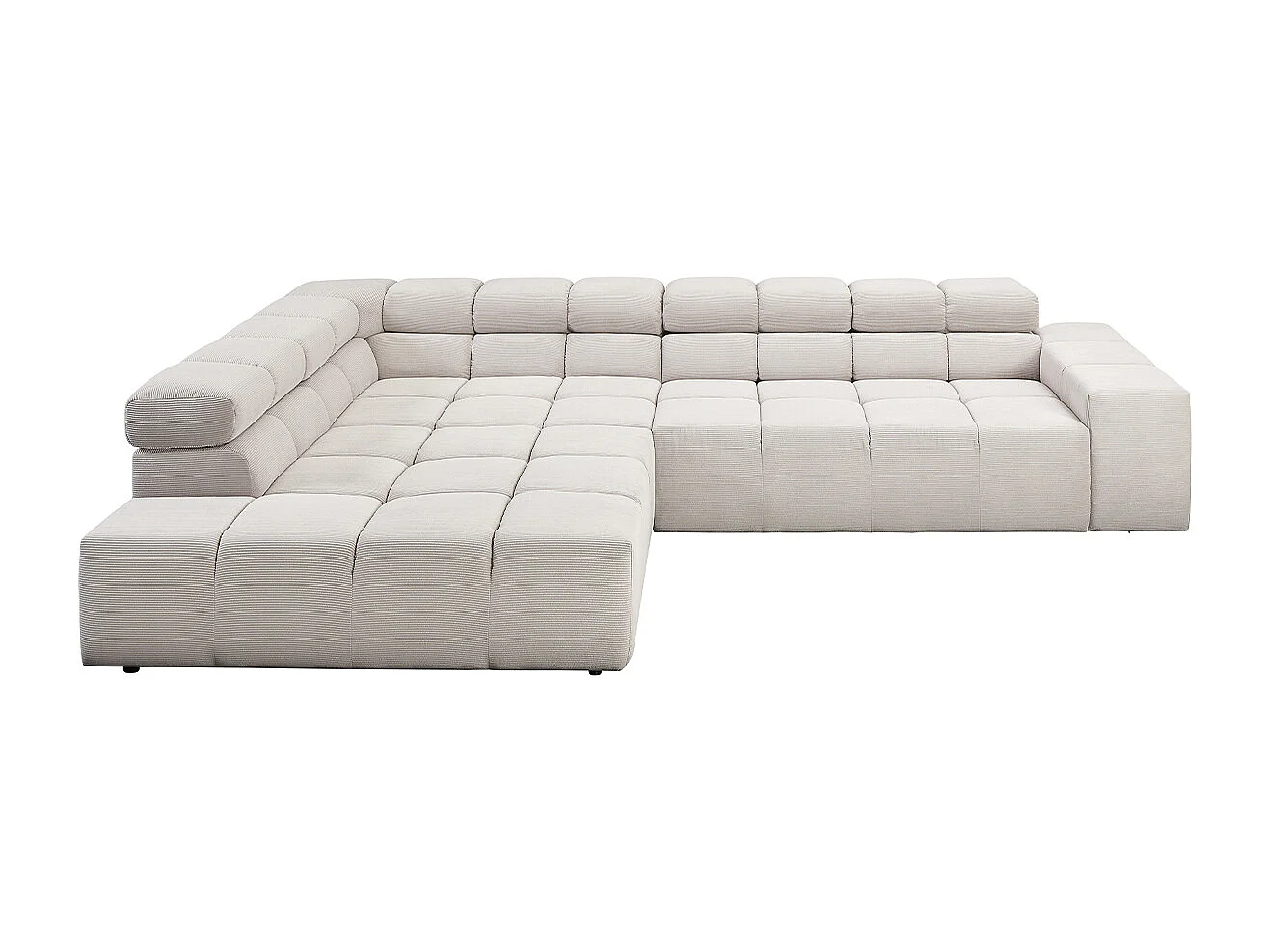 Ecksofa - Silber Cord - NEVADA